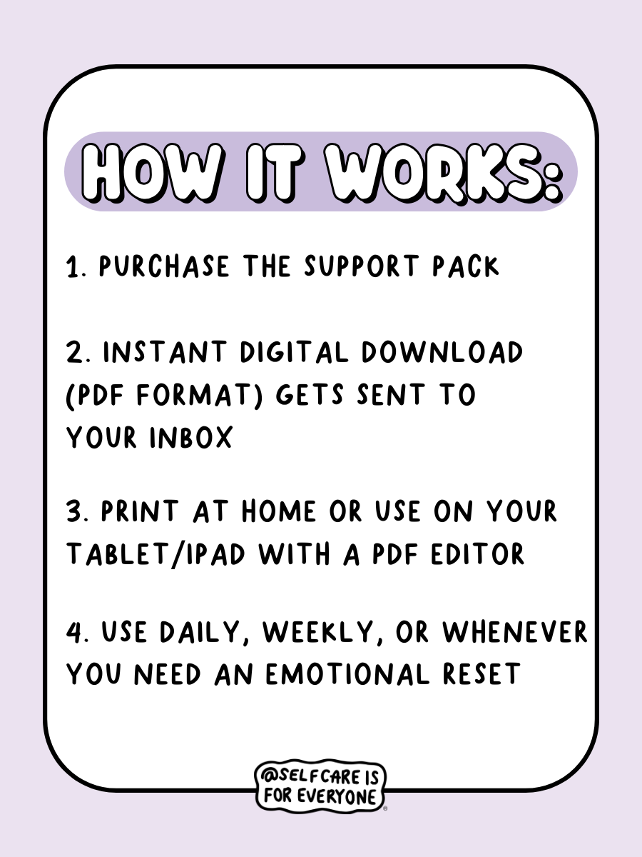 ADHD Support Pack (Printable PDF) – tools for dealing with procrastination, a lack of motivation, and brain shame