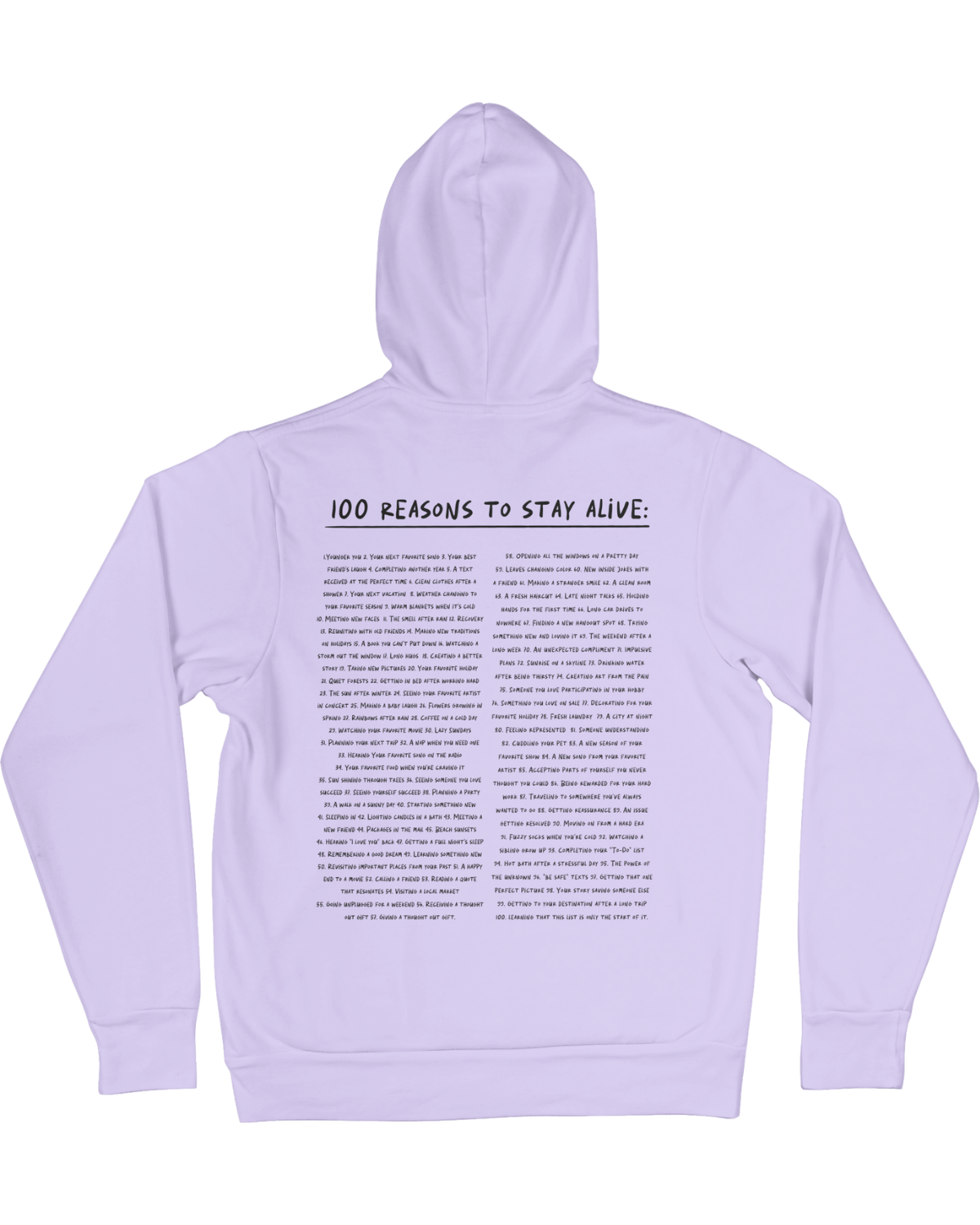 Keep Going; 100 Reasons To Stay Alive - Hoodie