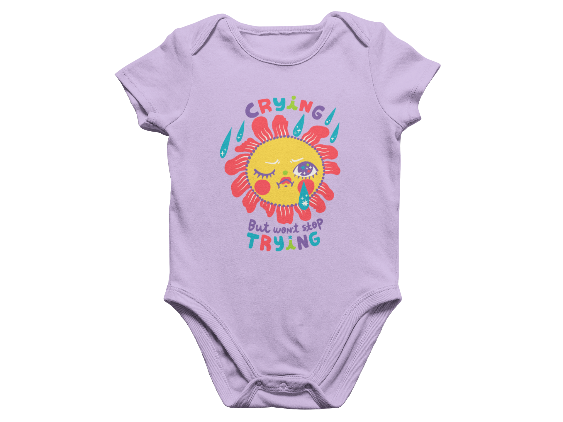 Crying But Won't Stop Trying - Baby Onesie