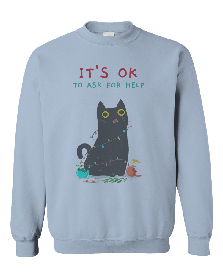 Black cat 2024 two tone sweatshirt