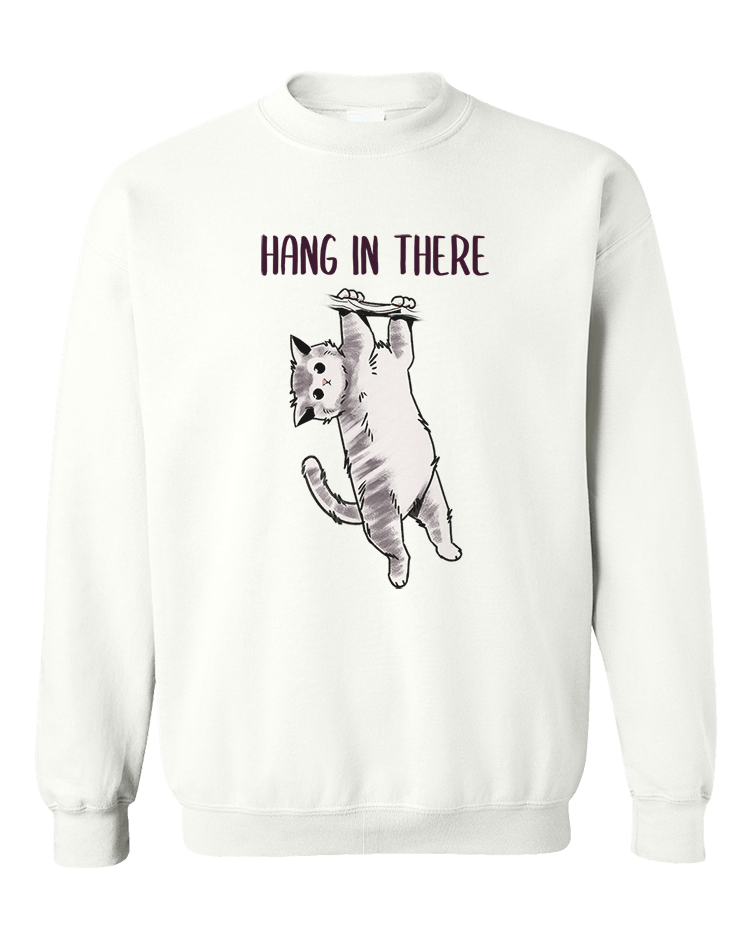 White cat sweatshirt hotsell