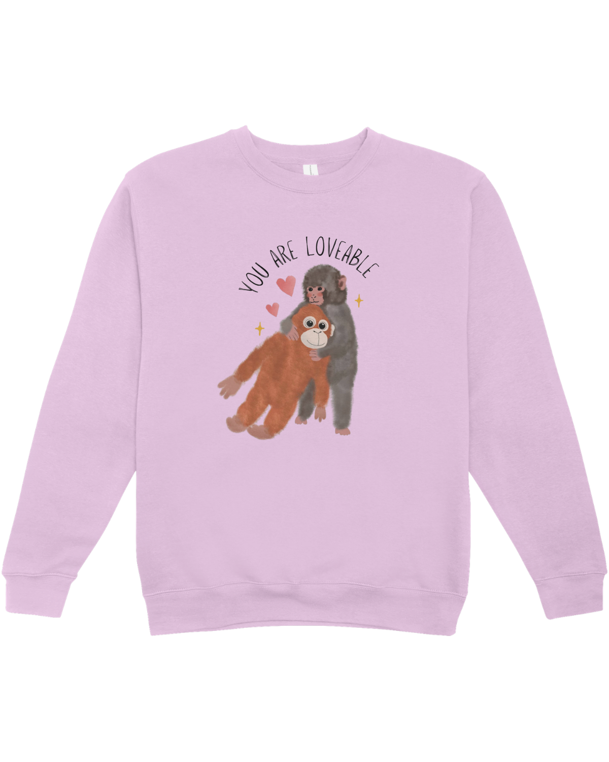 You Are Loveable (Punch, the Baby Macaque Monkey) - Sweatshirt