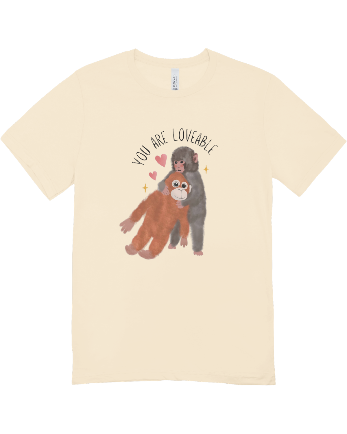 You Are Loveable (Punch, the Baby Macaque Monkey) - T-Shirt