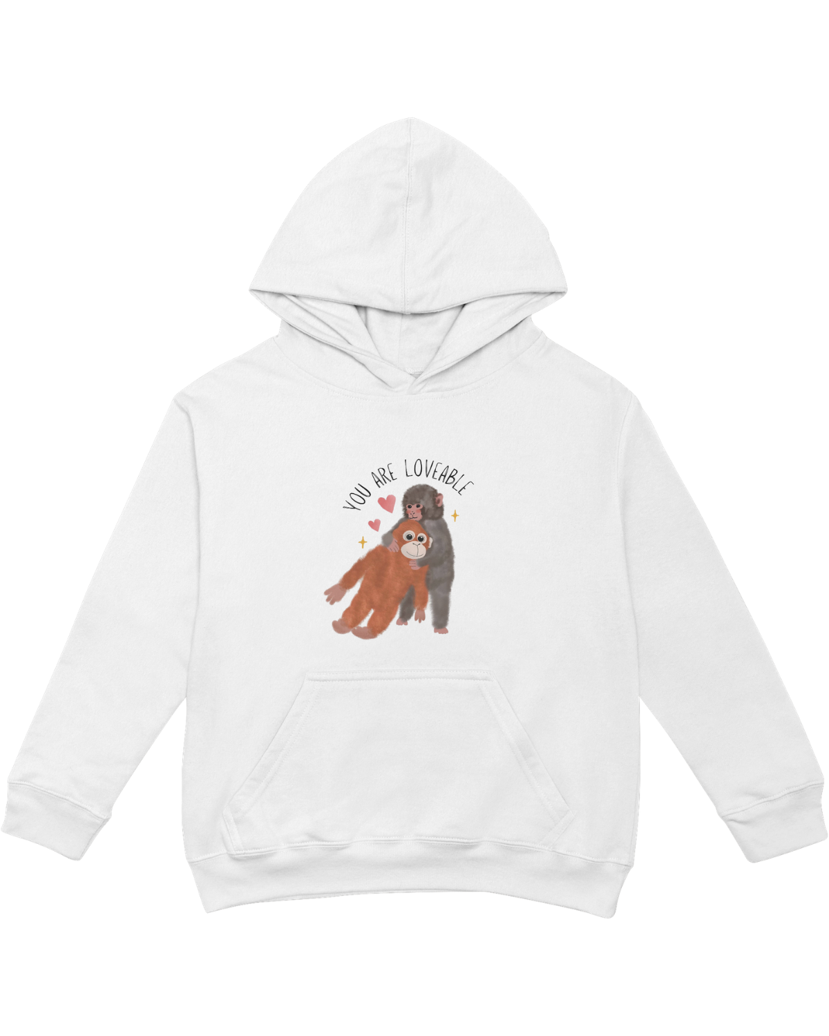 You Are Loveable (Punch, the Baby Macaque Monkey) - Hoodie