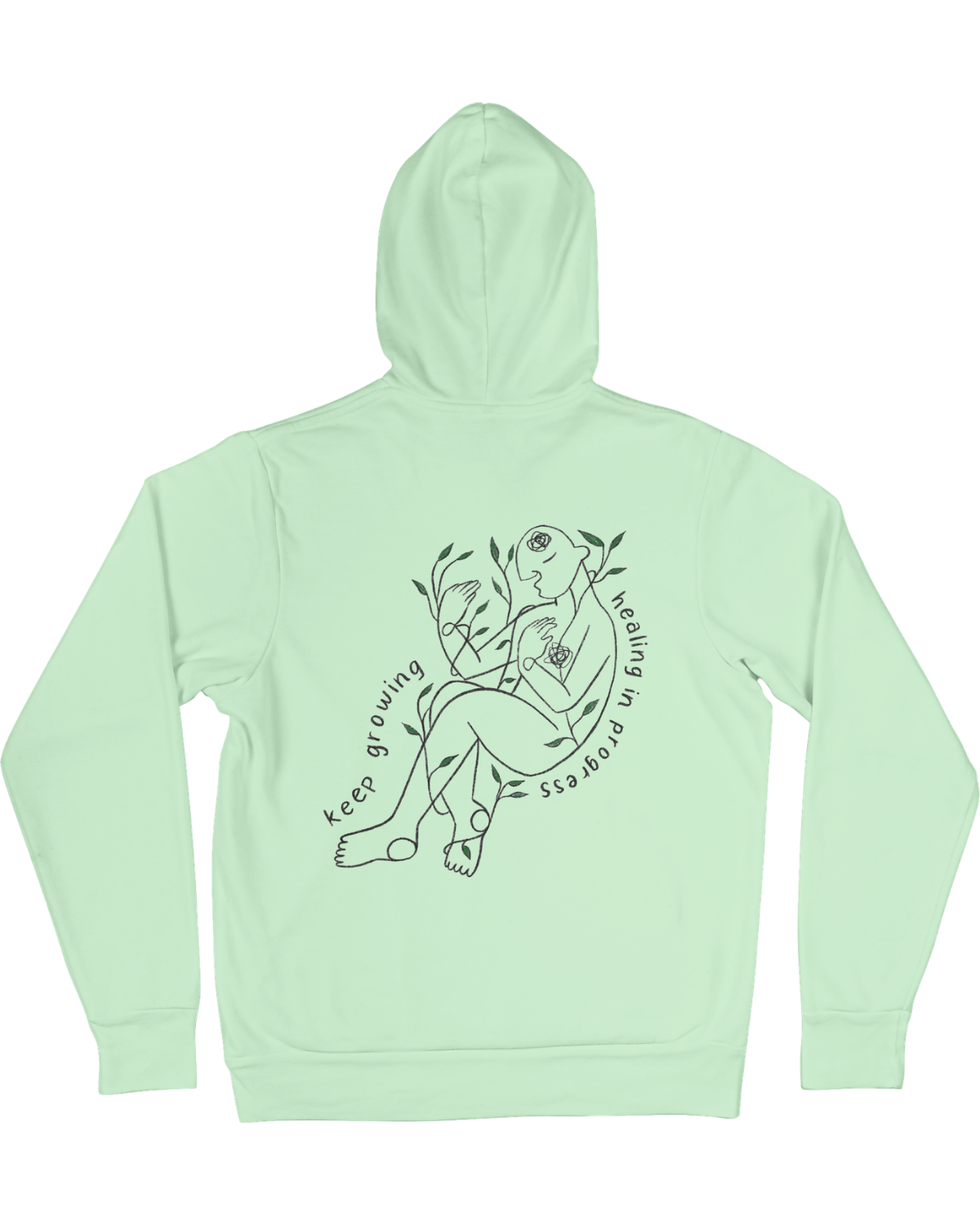 Grow Through What You Go Through // Keep Growing; Healing In Progress - Hoodie