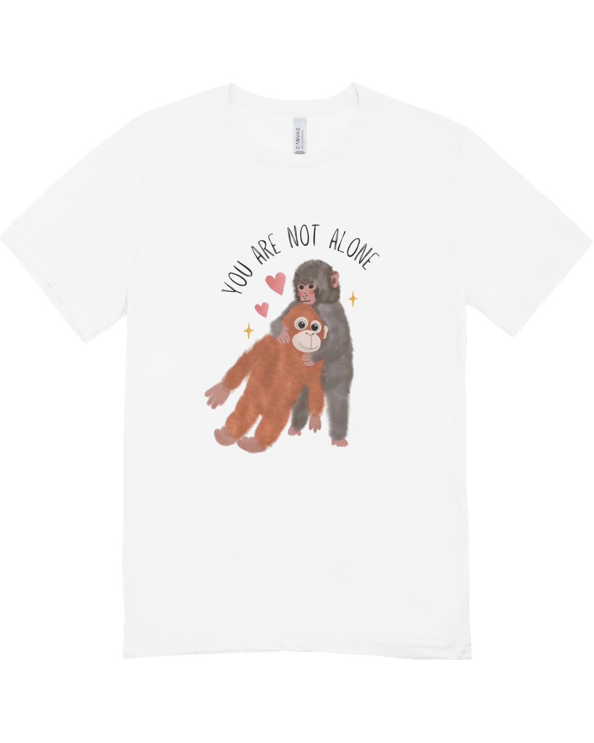 You Are Not Alone (Punch, the Baby Macaque Monkey) - T-Shirt