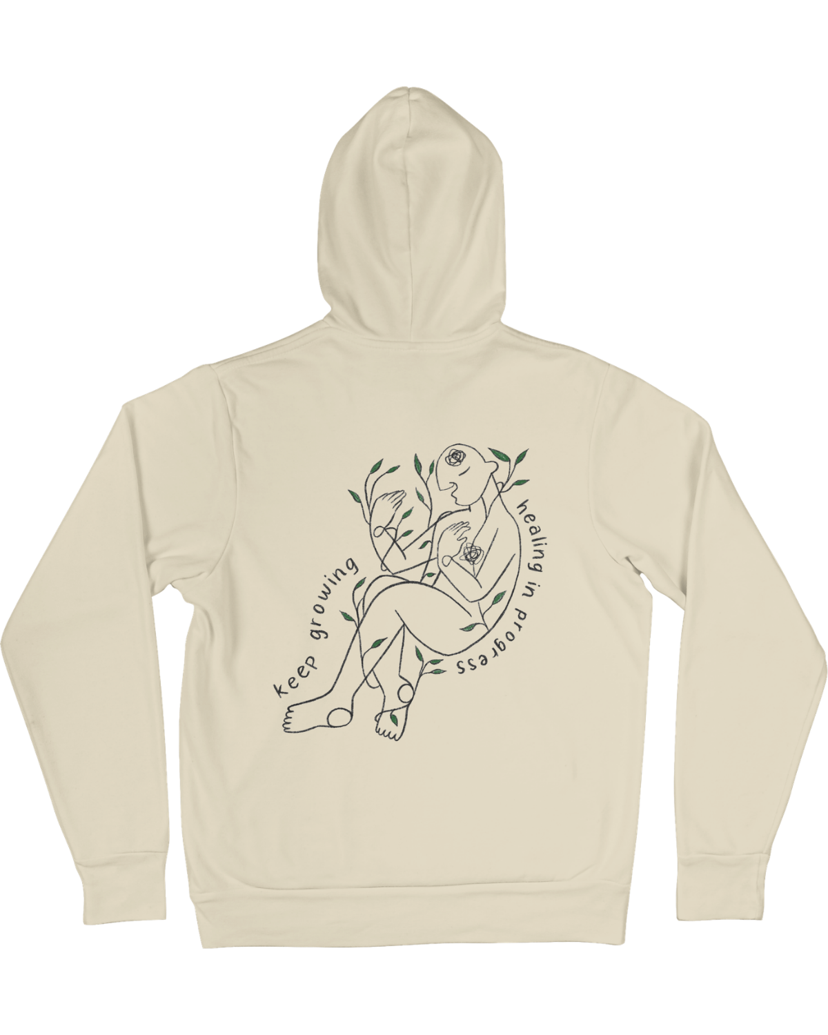 Grow Through What You Go Through // Keep Growing; Healing In Progress - Hoodie