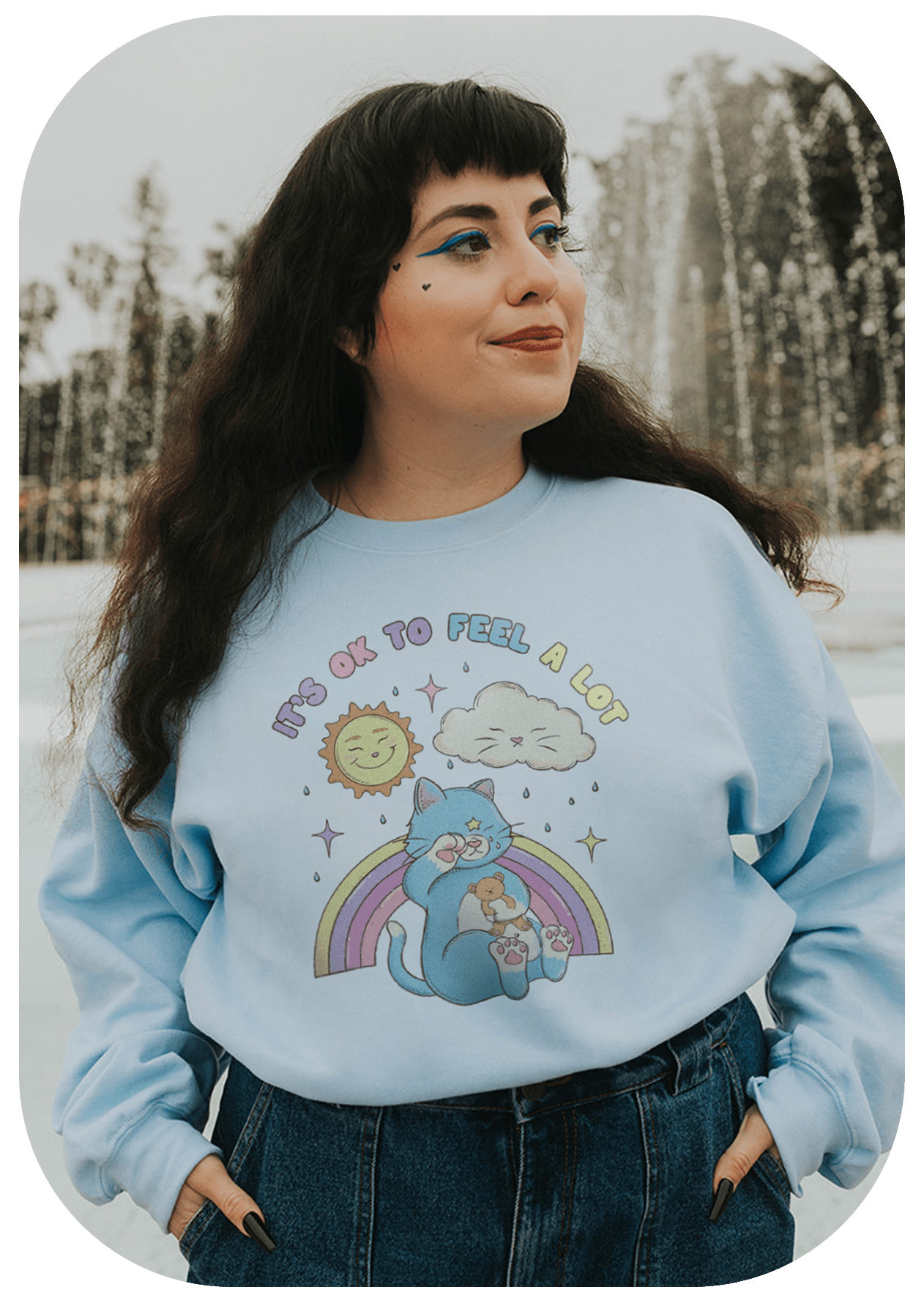 It's OK To Feel A Lot (Cat) - Sweatshirt