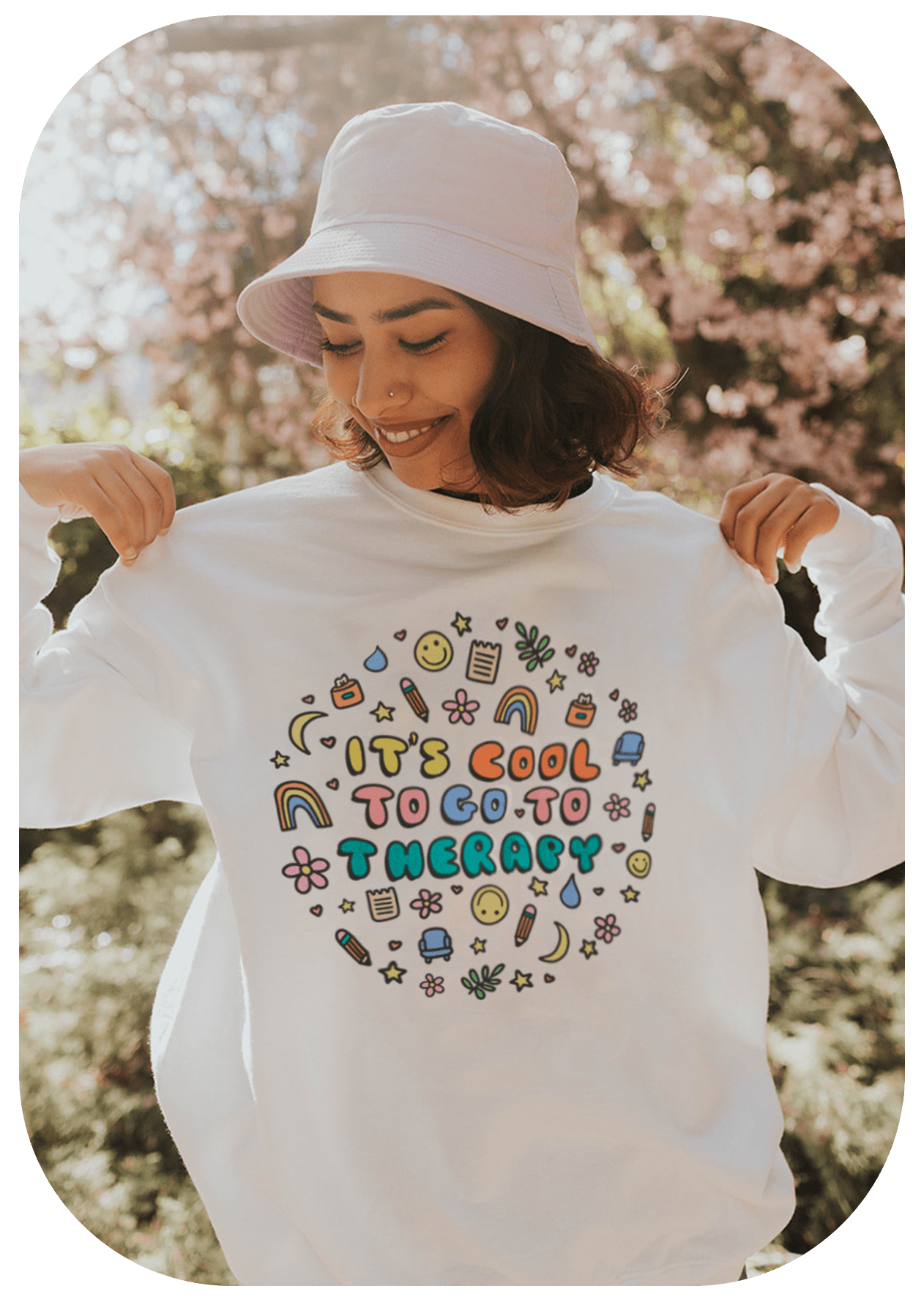 Going To Therapy Is Cool! - Sweatshirt – Self-Care Is For Everyone