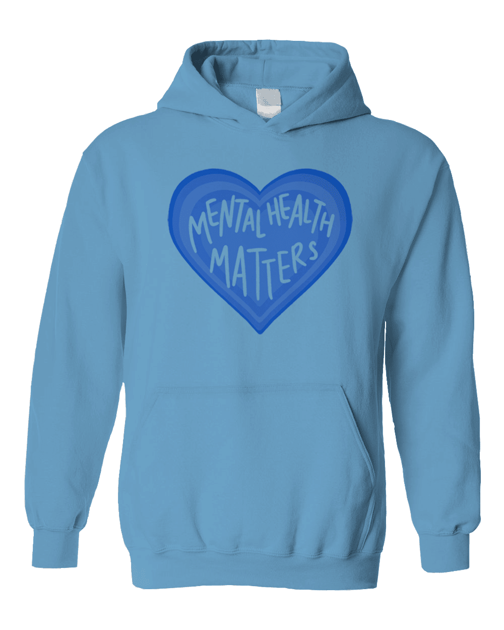 Mental Health Matters (Blue Heart) - Hoodie