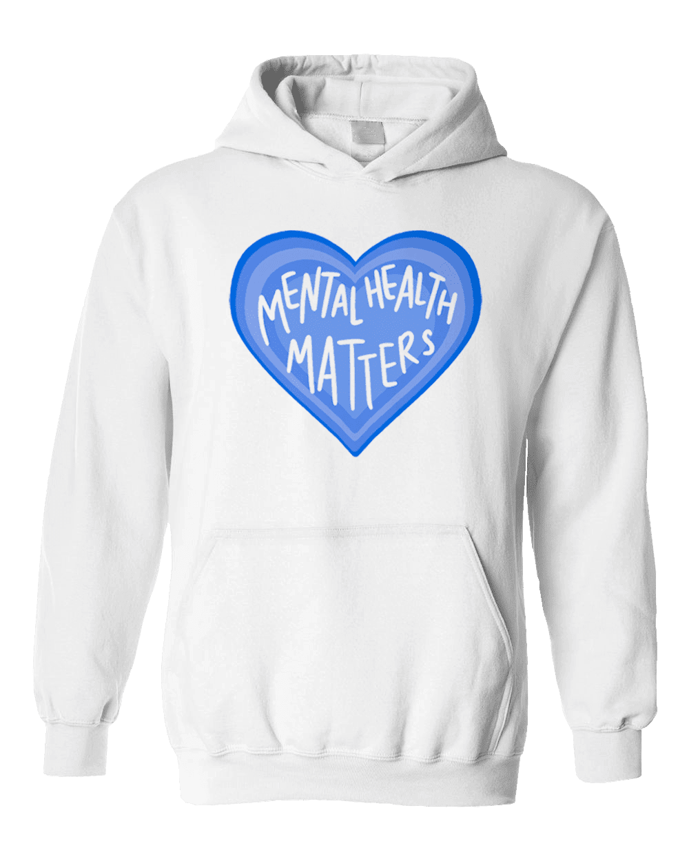 Mental Health Matters (Blue Heart) - Hoodie