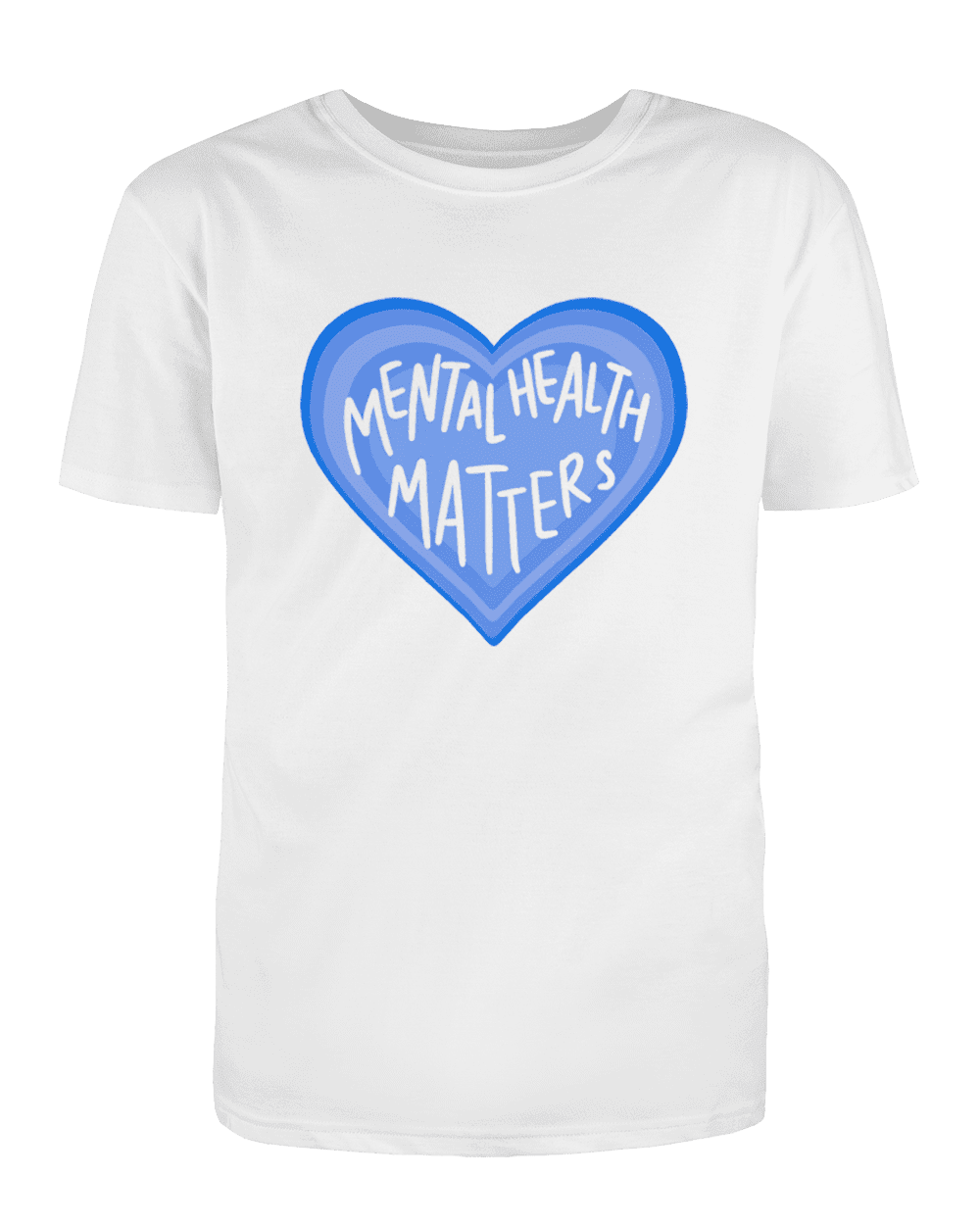 Mental Health Matters (Blue Heart) - T-Shirt