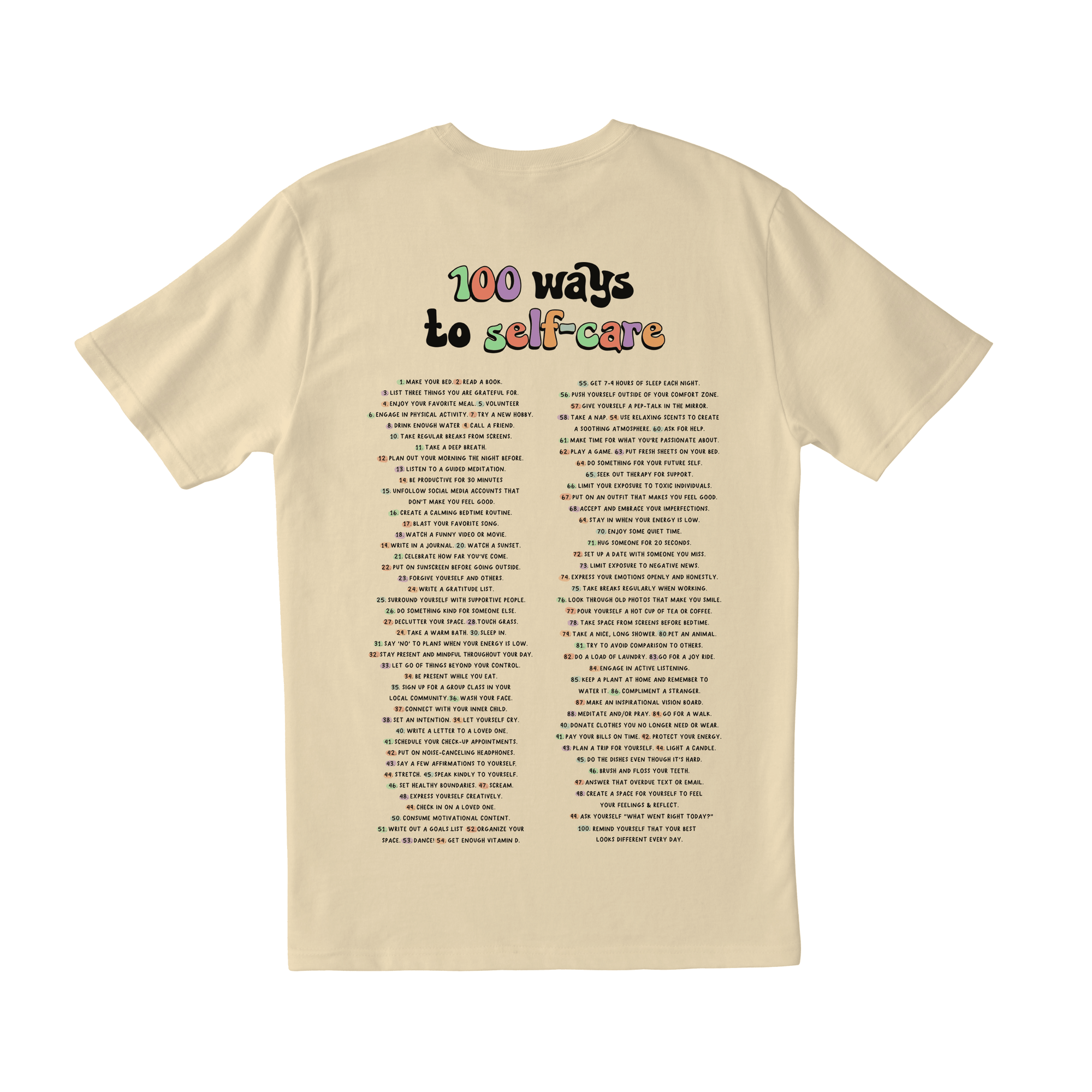 In My Self-Care Era (100 Ways To Self-Care) - T-Shirt