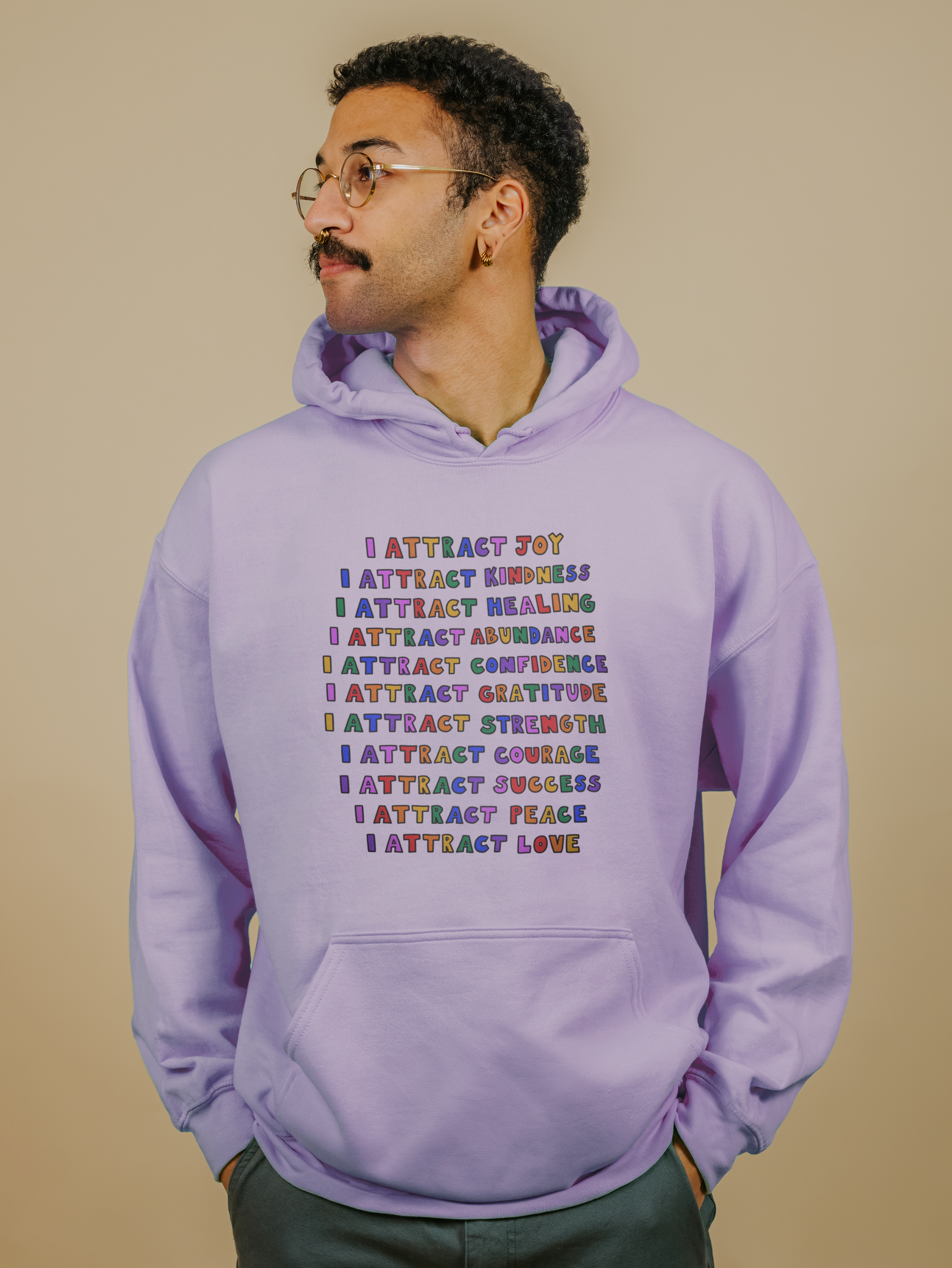 I Attract... Affirmations (includes a sleeve print!) - Hoodie