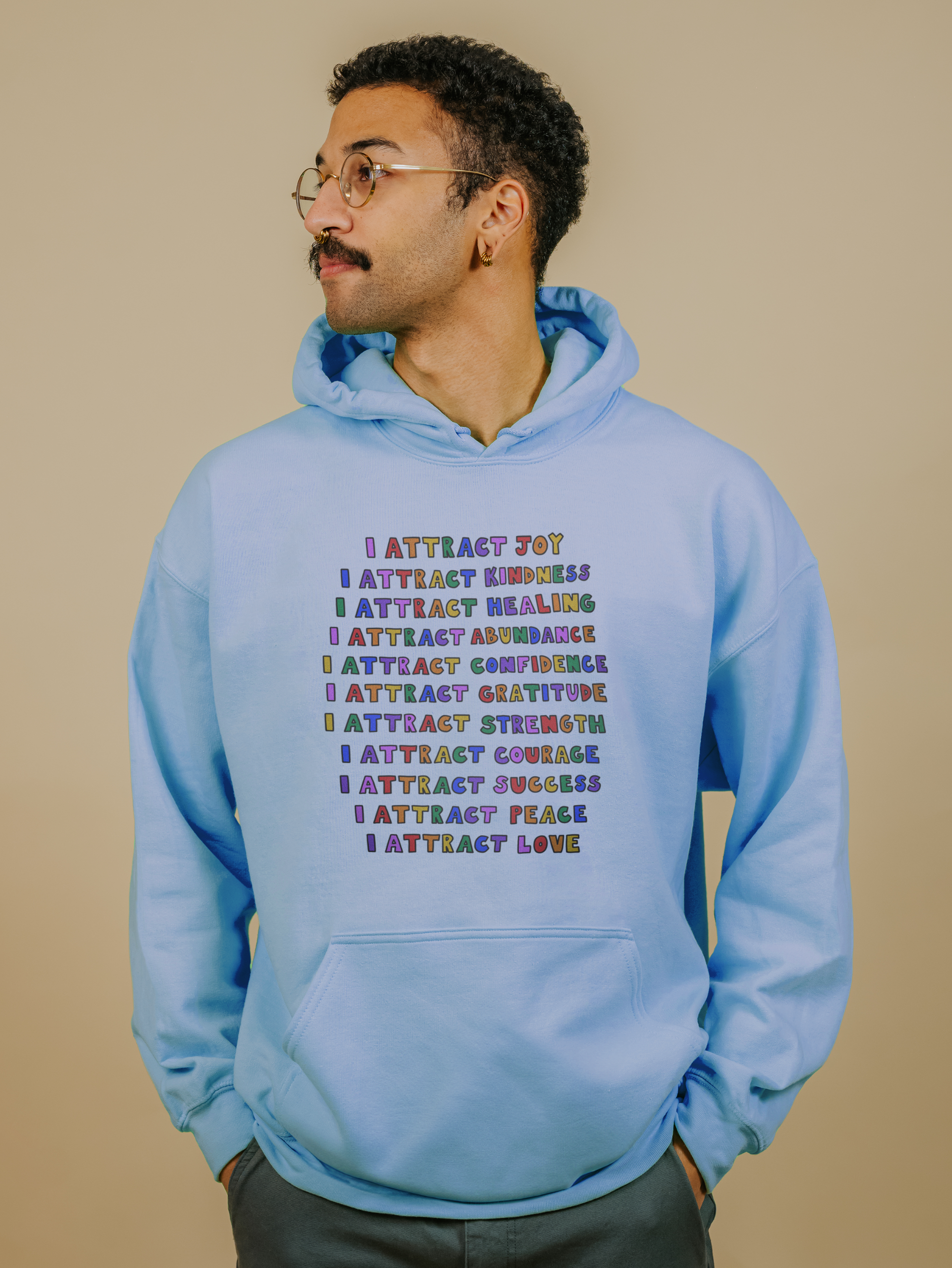 I Attract... Affirmations (includes a sleeve print!) - Hoodie