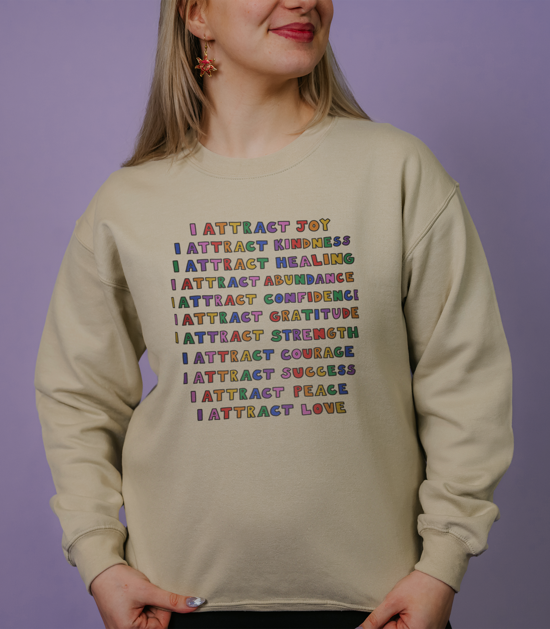 I Attract... Affirmations (includes a sleeve print) - Sweatshirt