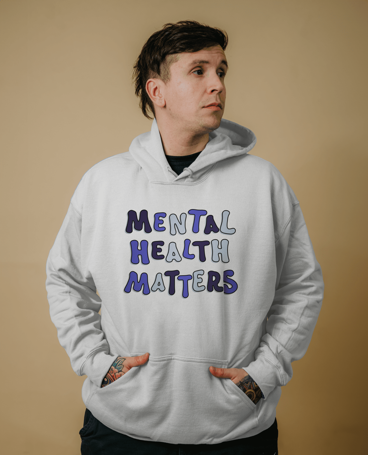 Mental Health Matters (Black & Blue) - Hoodie