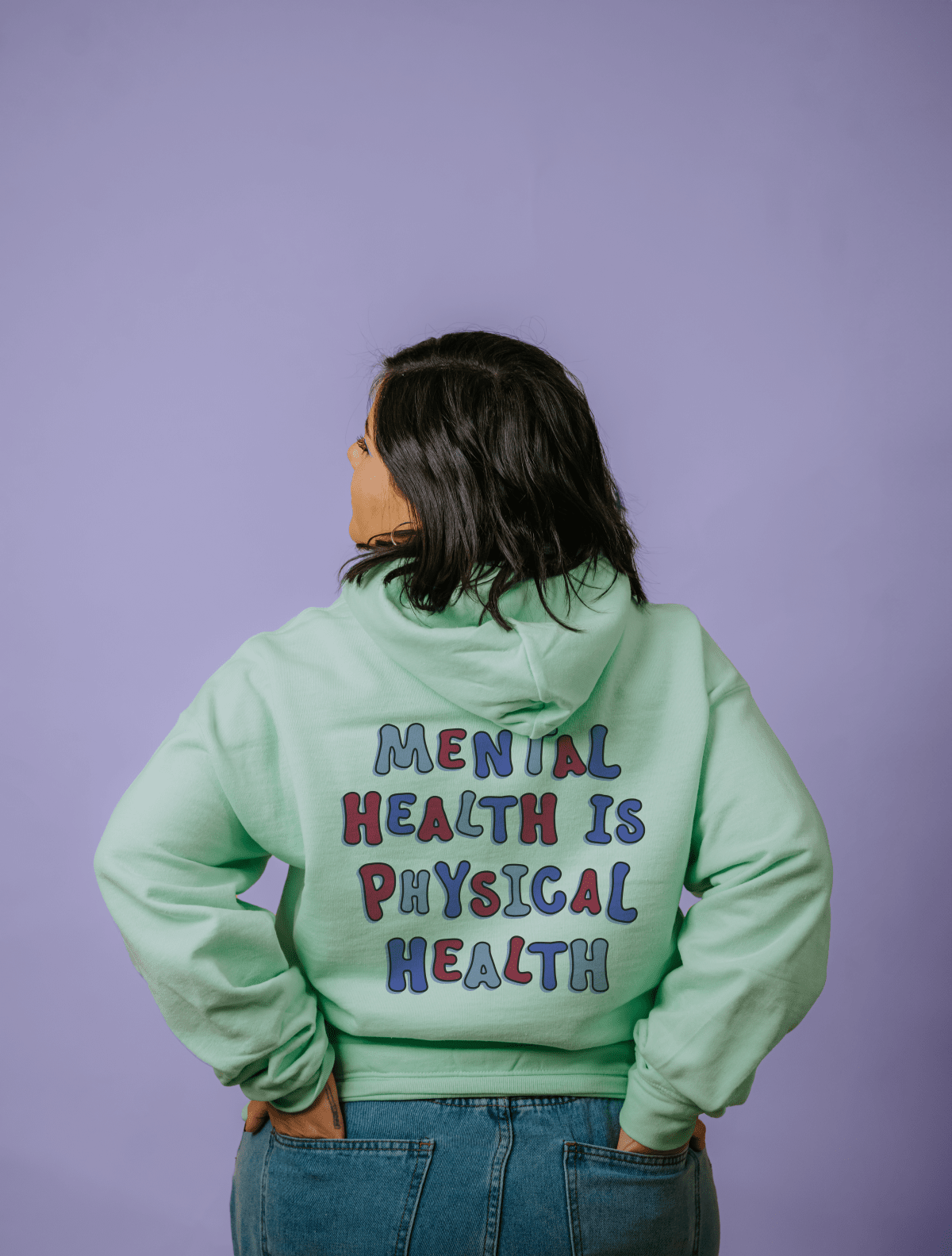 Mental Health Is Physical Health (back print w/ logo pocket print) - Hoodie