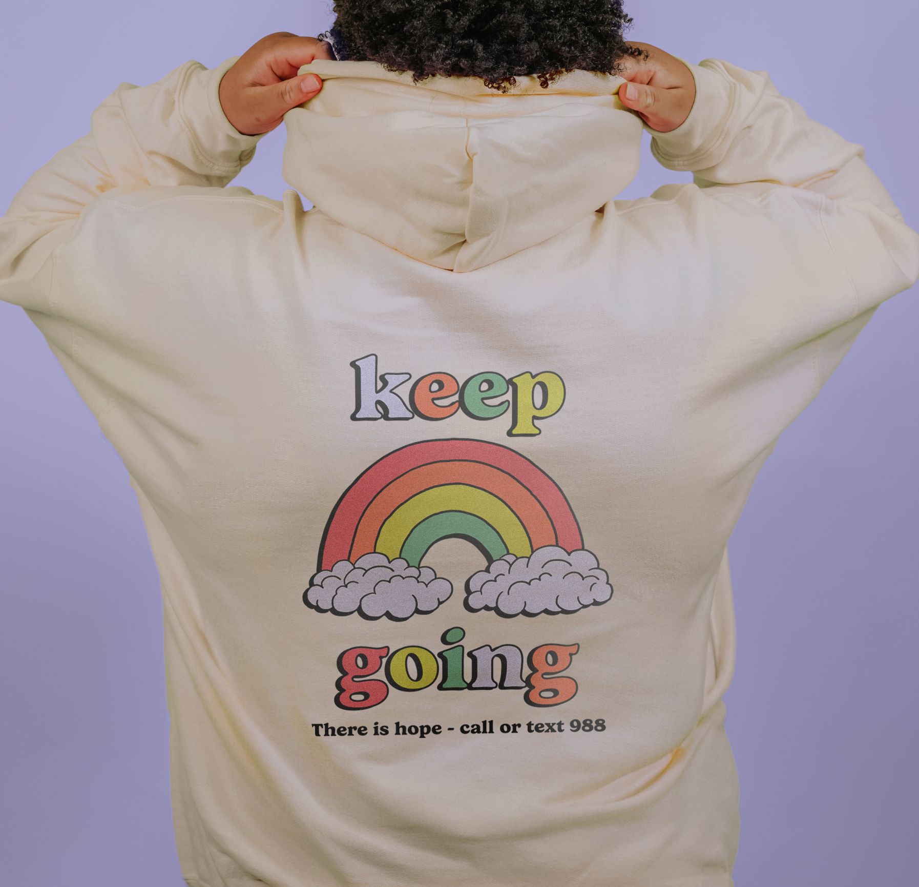 One Day At A Time; Keep Going (Rainbow) - Hoodie