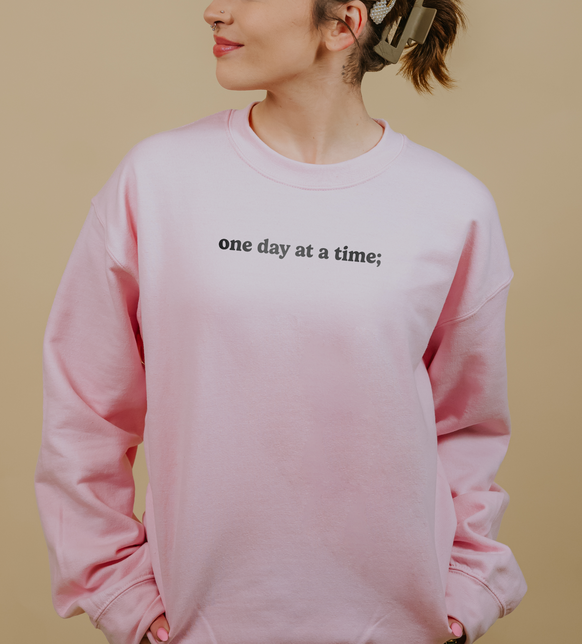 One Day At A Time; Keep Going (Rainbow) - Sweatshirt