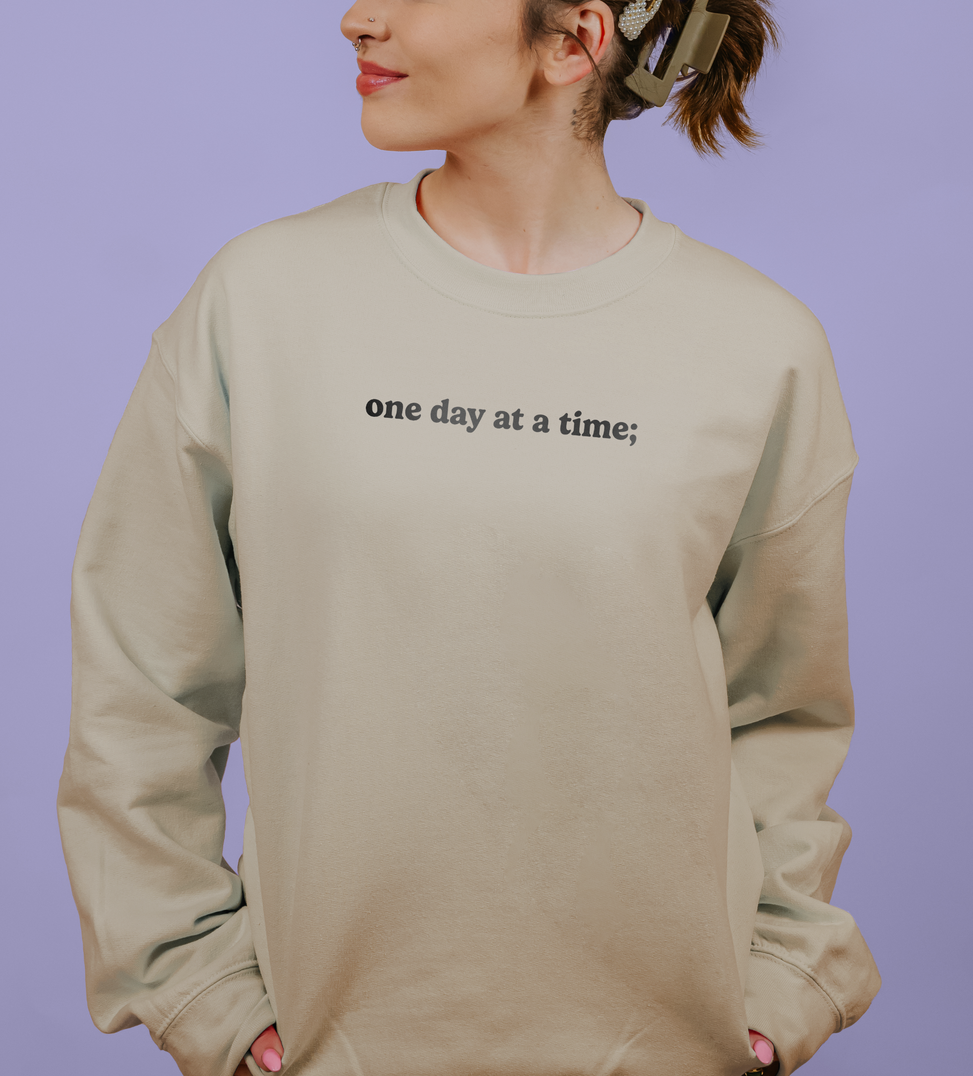 One Day At A Time; Keep Going (Rainbow) - Sweatshirt