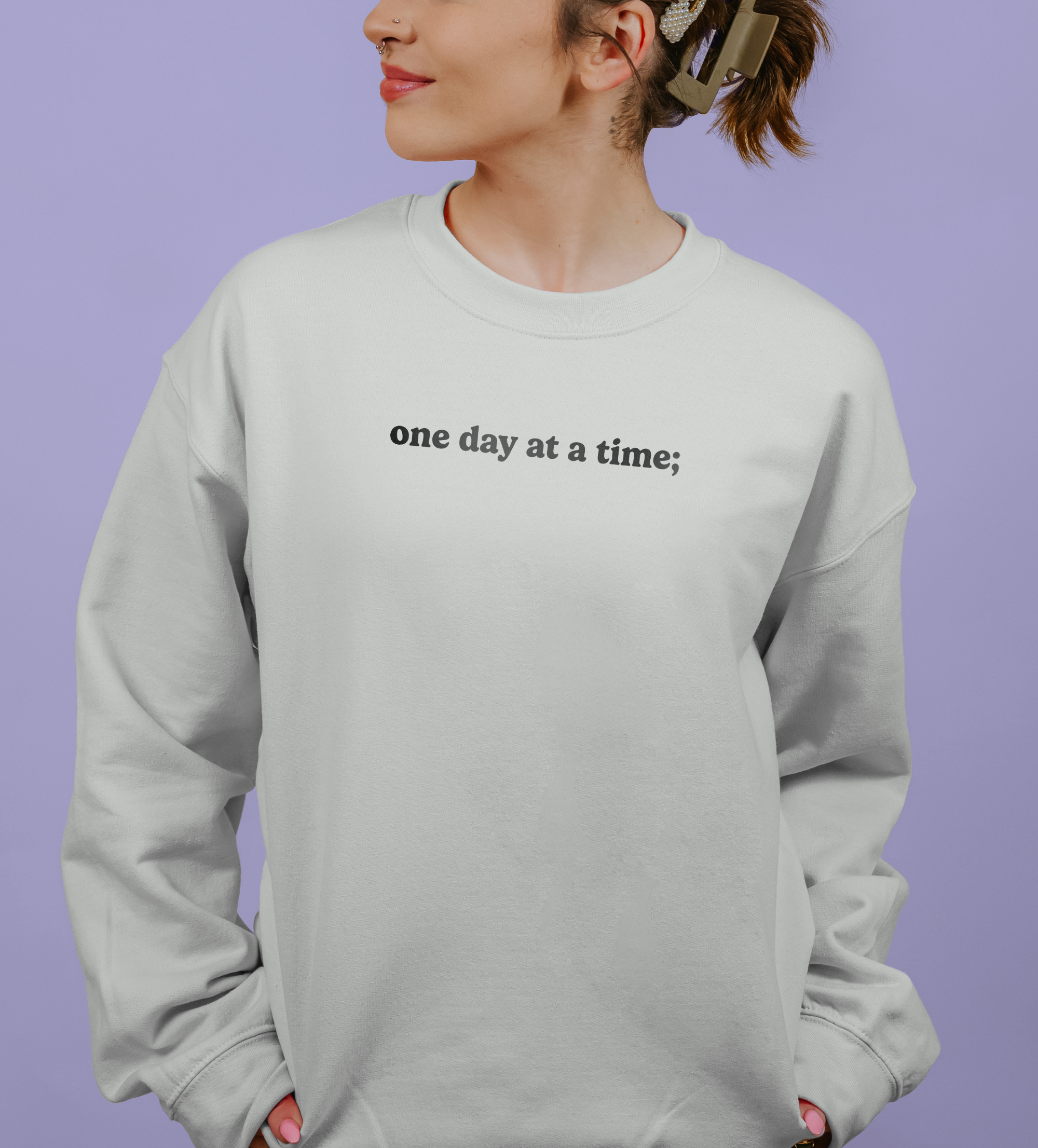 One Day At A Time; Keep Going (Rainbow) - Sweatshirt