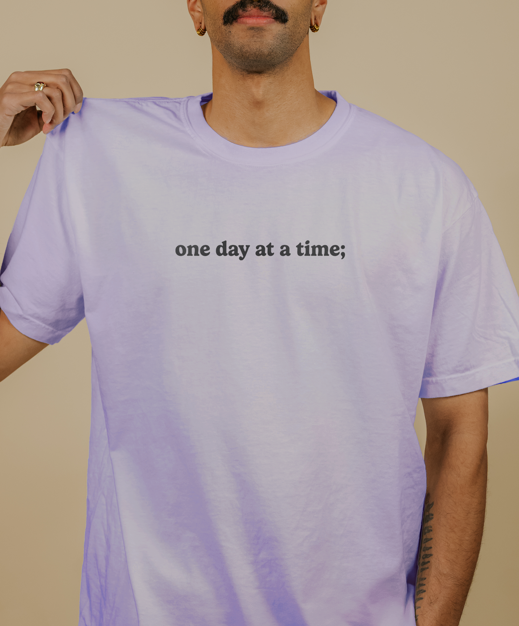 One Day At A Time; Keep Going (Rainbow) - T-Shirt