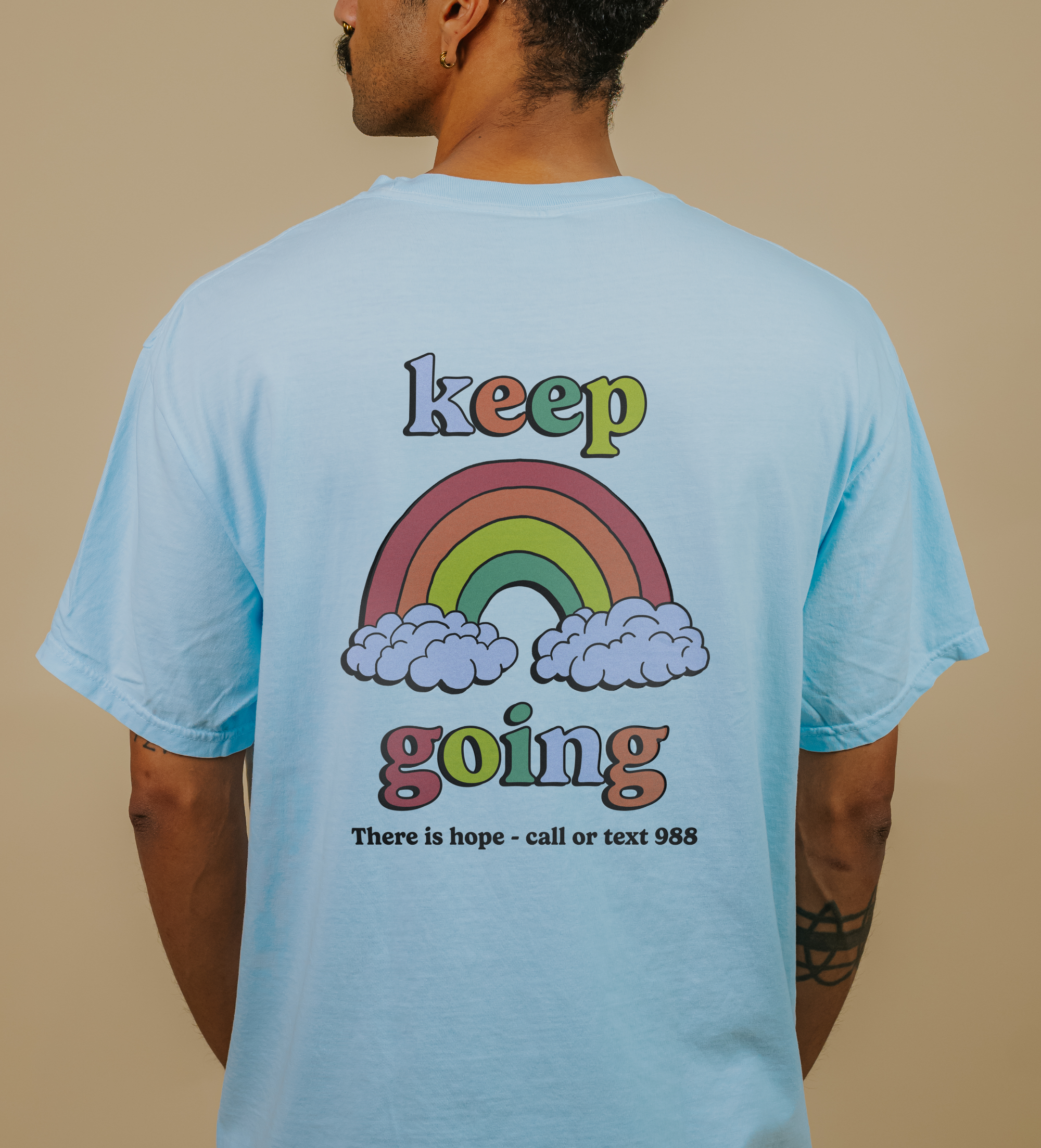 One Day At A Time; Keep Going (Rainbow) - T-Shirt