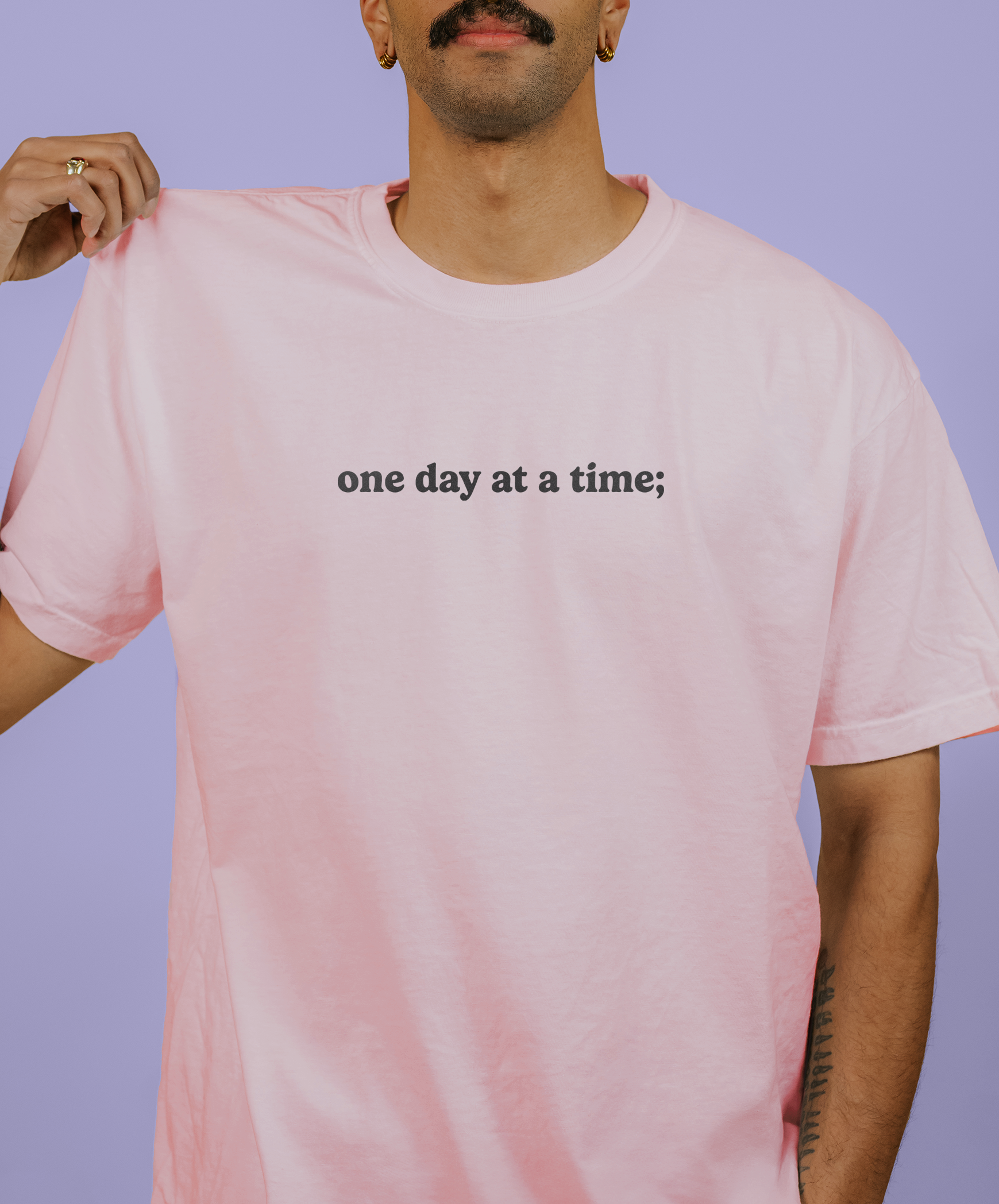 One Day At A Time; Keep Going (Rainbow) - T-Shirt