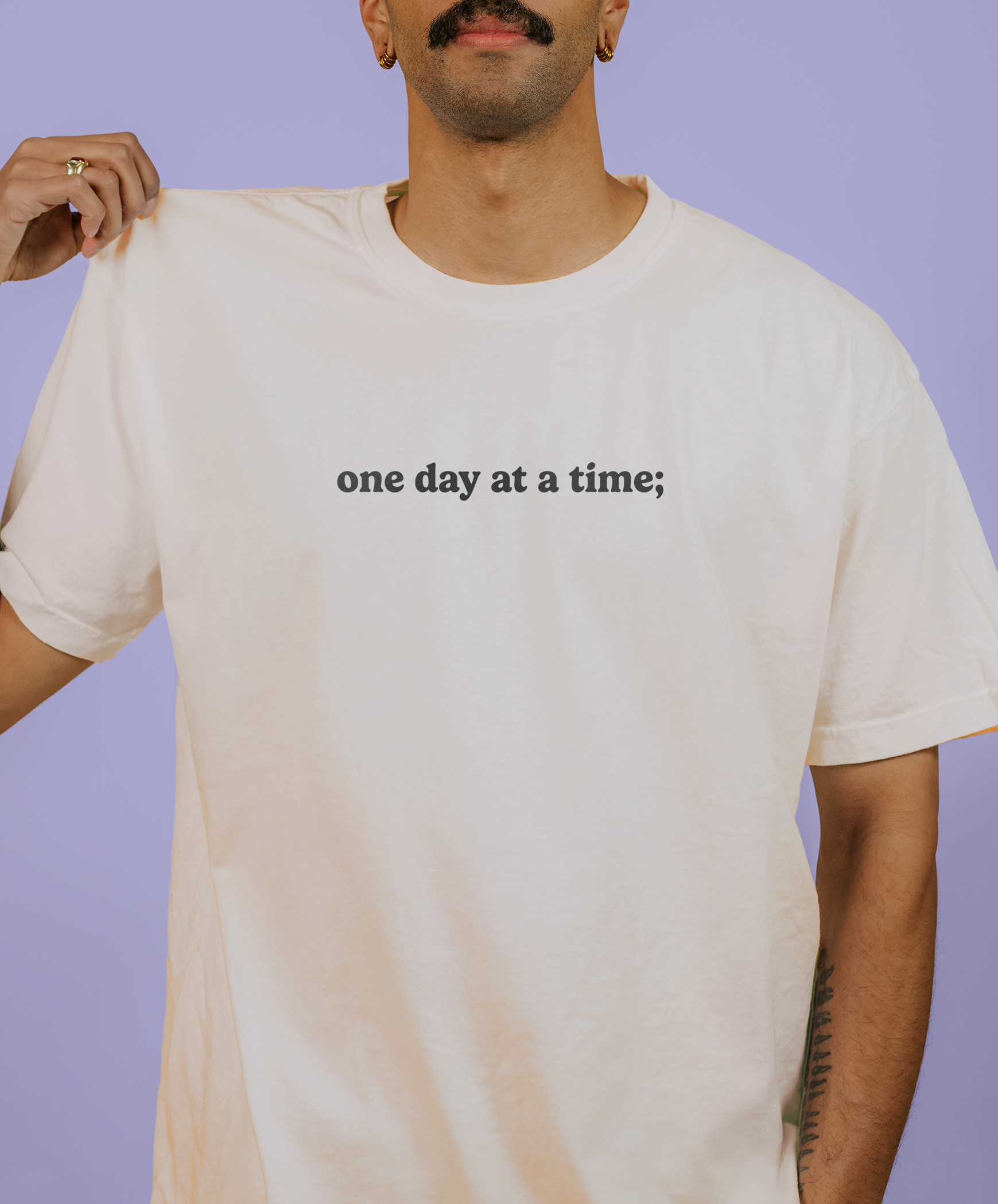 One Day At A Time; Keep Going (Rainbow) - T-Shirt