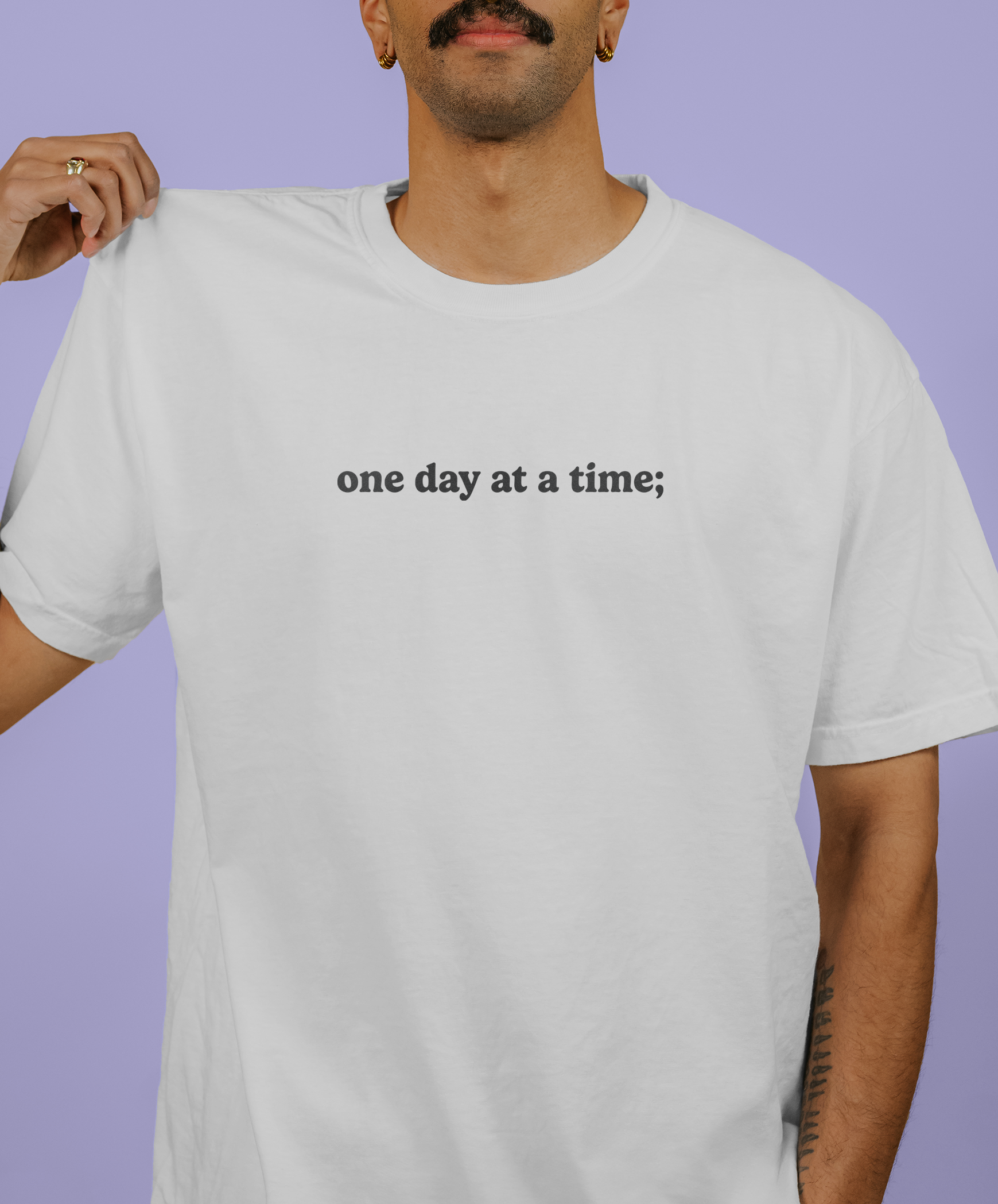 One Day At A Time; Keep Going (Rainbow) - T-Shirt