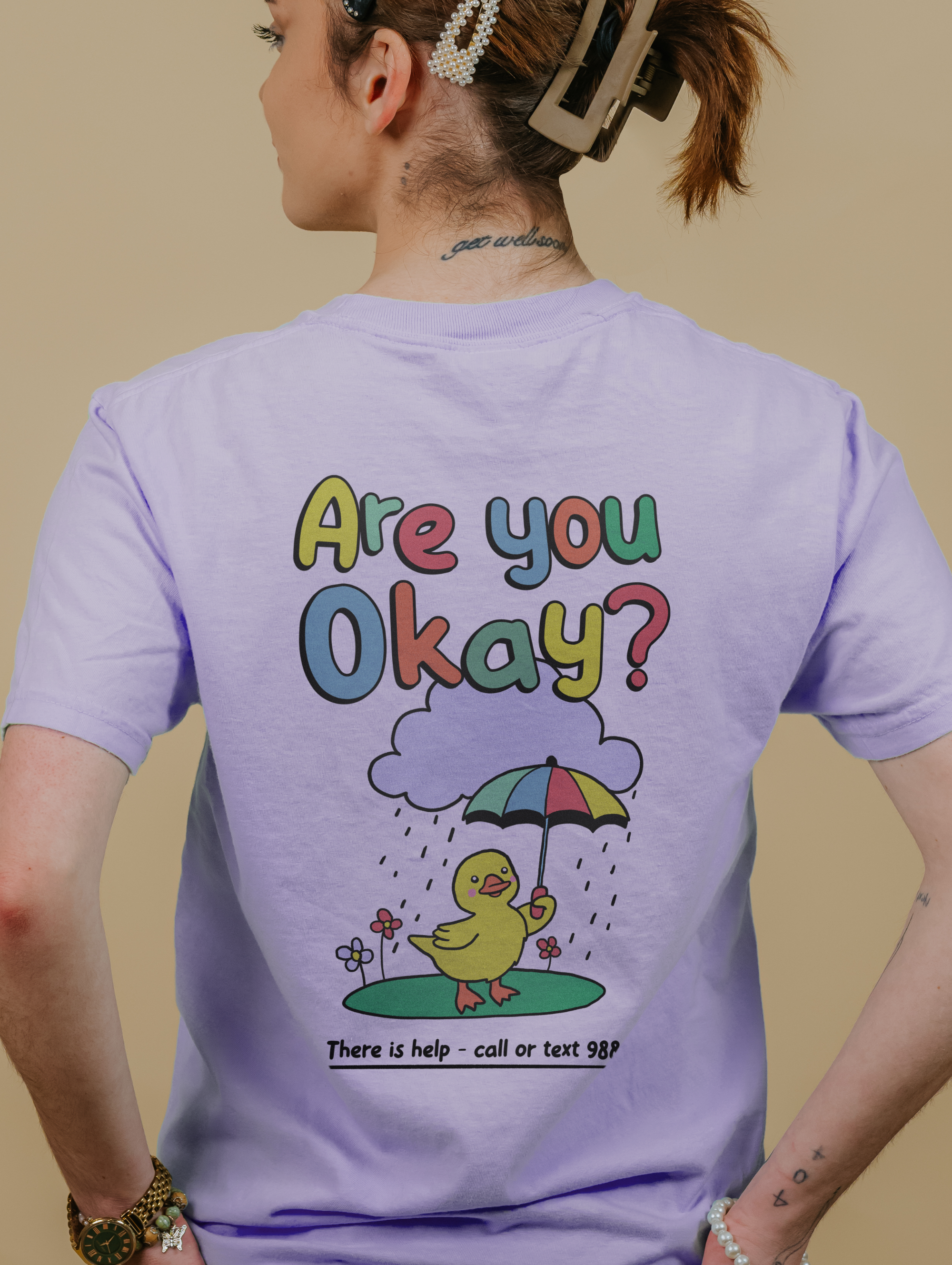 It's OK To Not Be OK; Are You Okay? (Duck) - T-Shirt