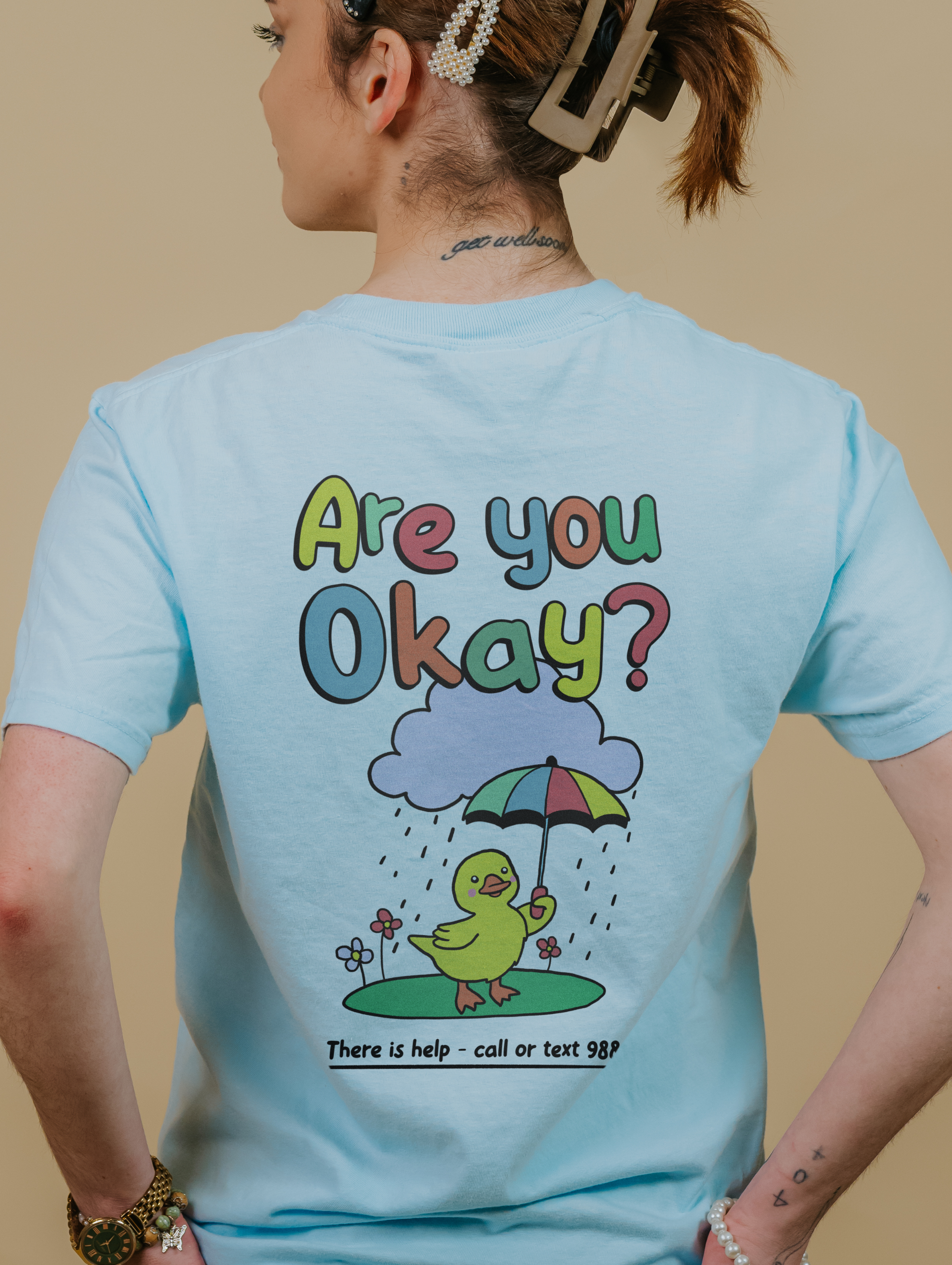 It's OK To Not Be OK; Are You Okay? (Duck) - T-Shirt