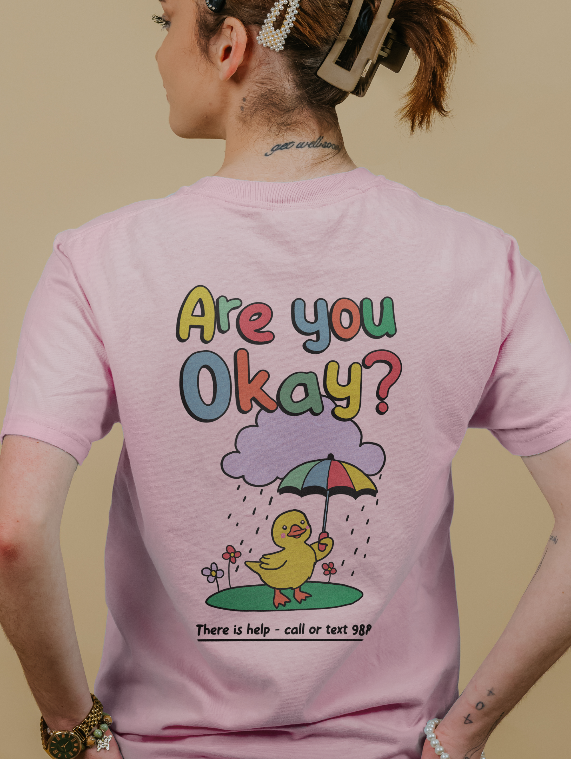 It's OK To Not Be OK; Are You Okay? (Duck) - T-Shirt