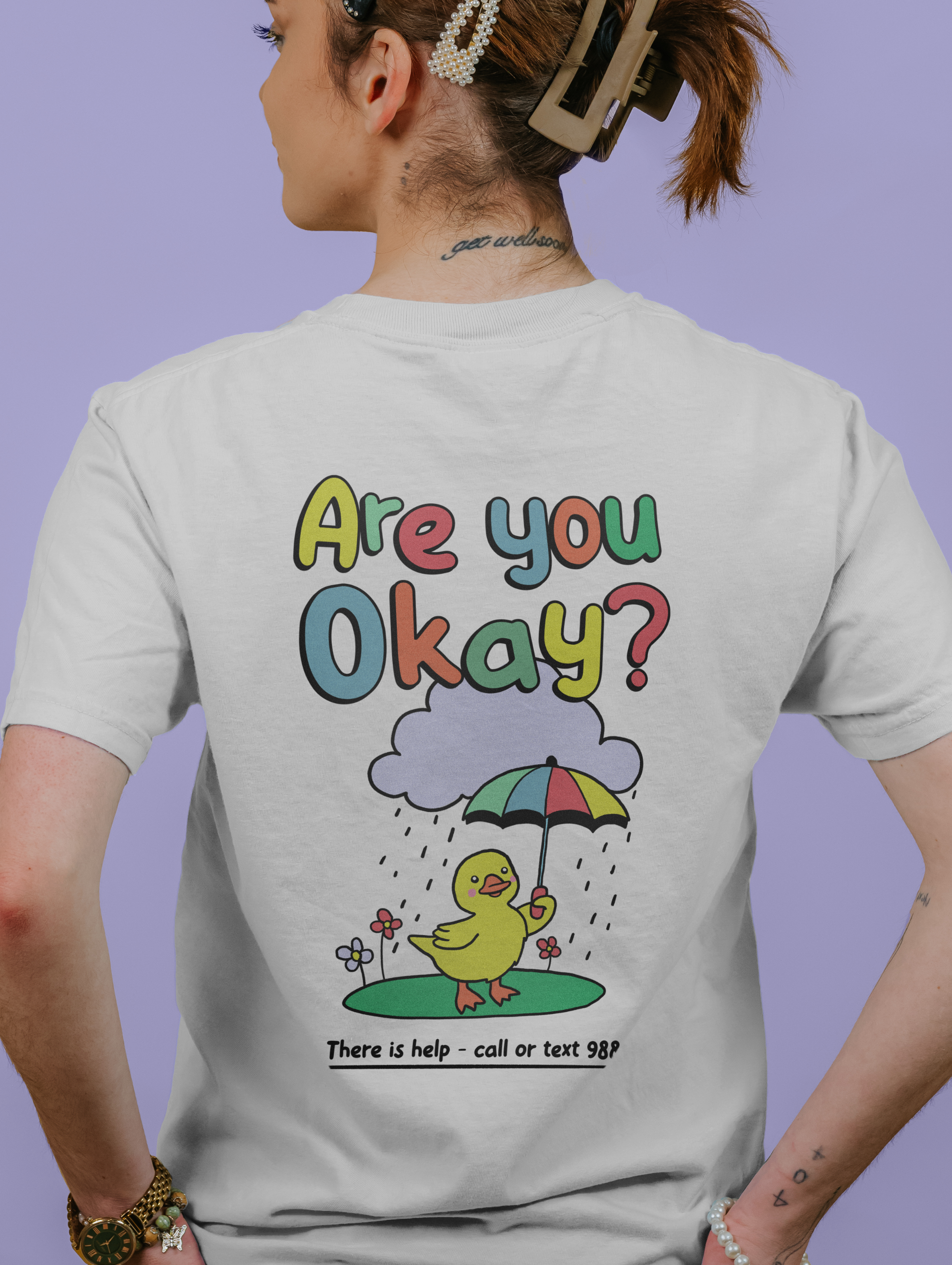 It's OK To Not Be OK; Are You Okay? (Duck) - T-Shirt