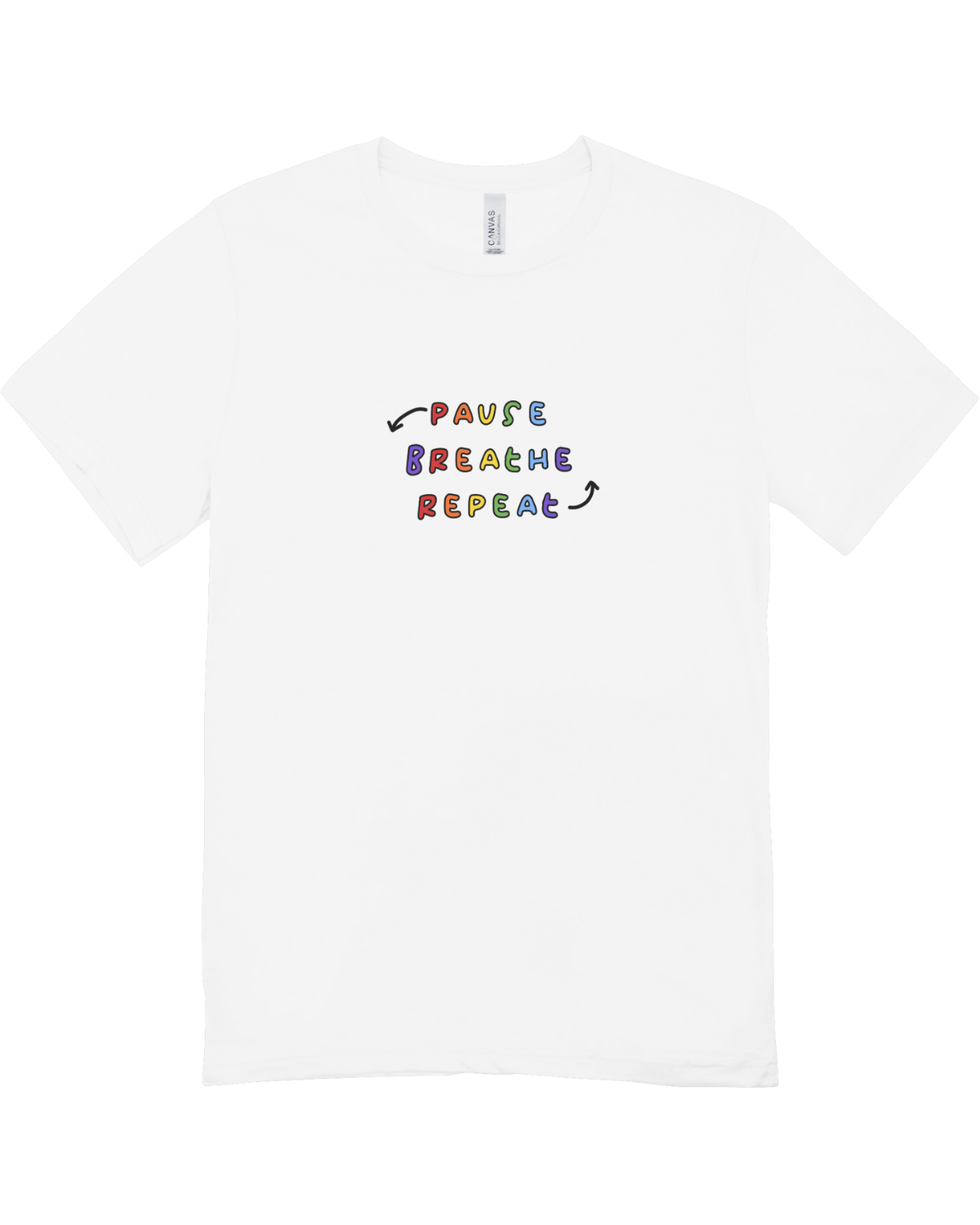 Pause Breathe Repeat + Check In With Yourself As Often As You Check Your Phone - T-Shirt