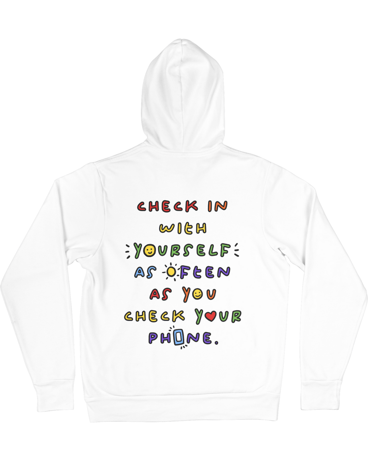 Pause Breathe Repeat + Check In With Yourself As Often As You Check Your Phone - Hoodie