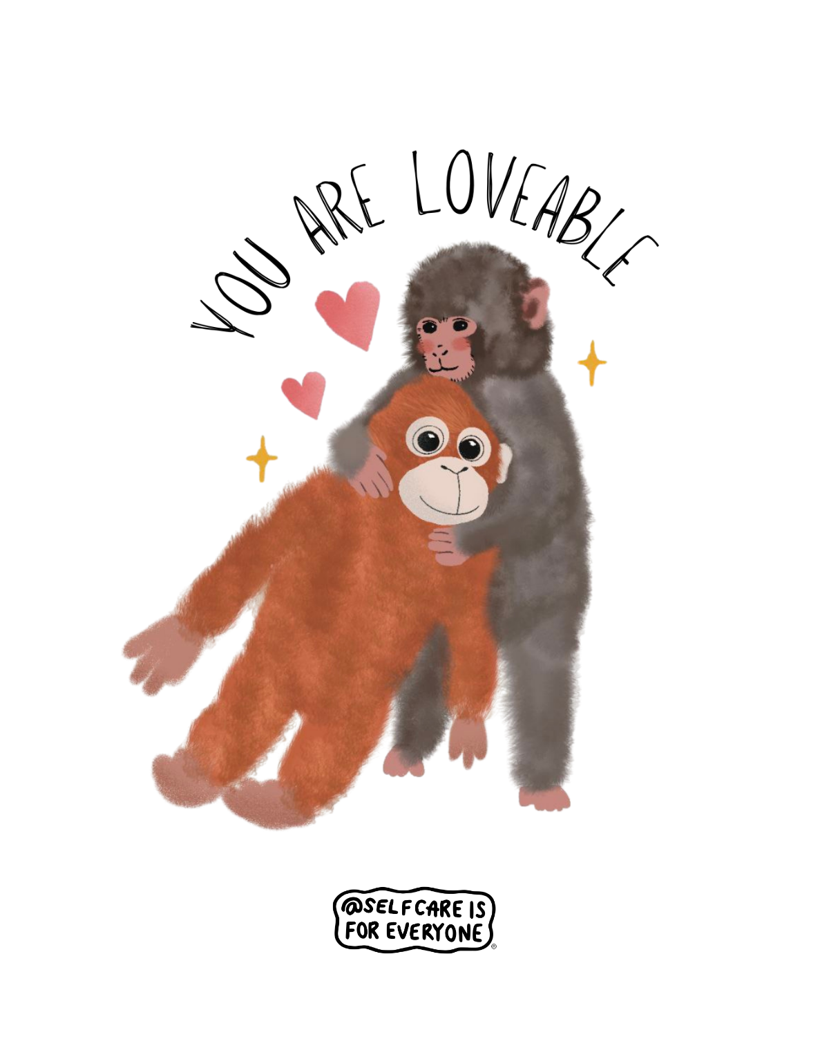You Are Loveable (Punch, the Baby Macaque Monkey) - Sweatshirt