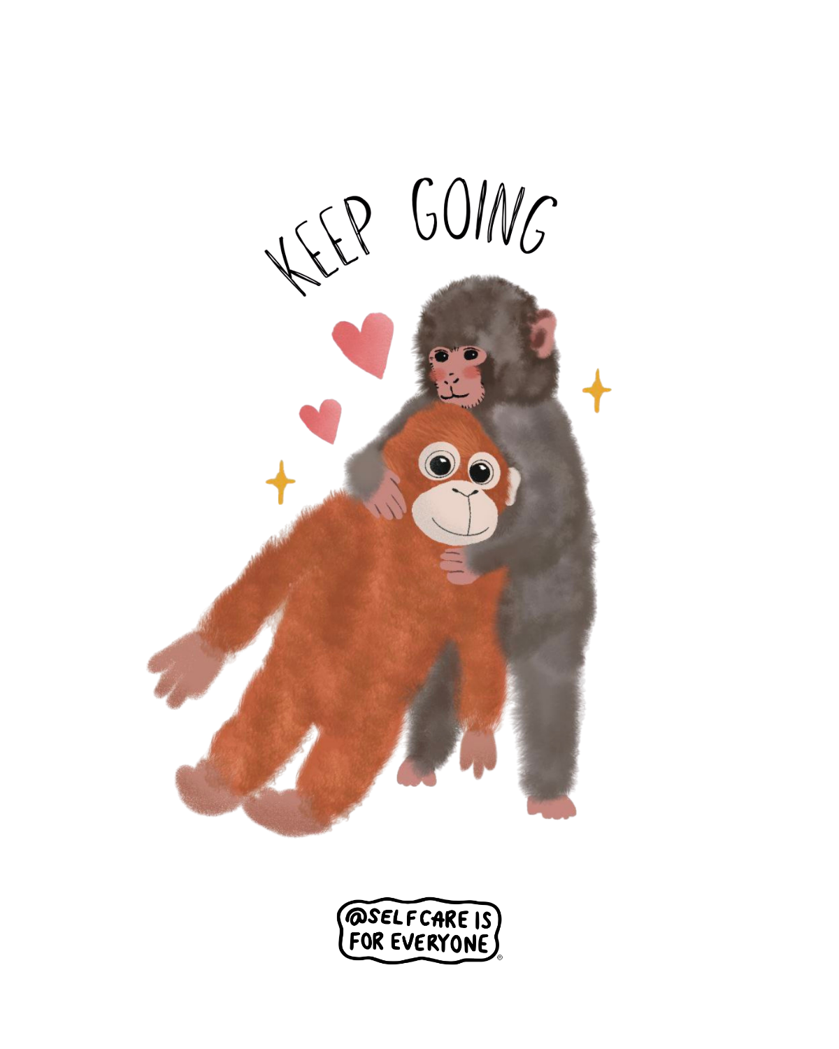 Keep Going (Punch, the Baby Macaque Monkey) - Hoodie