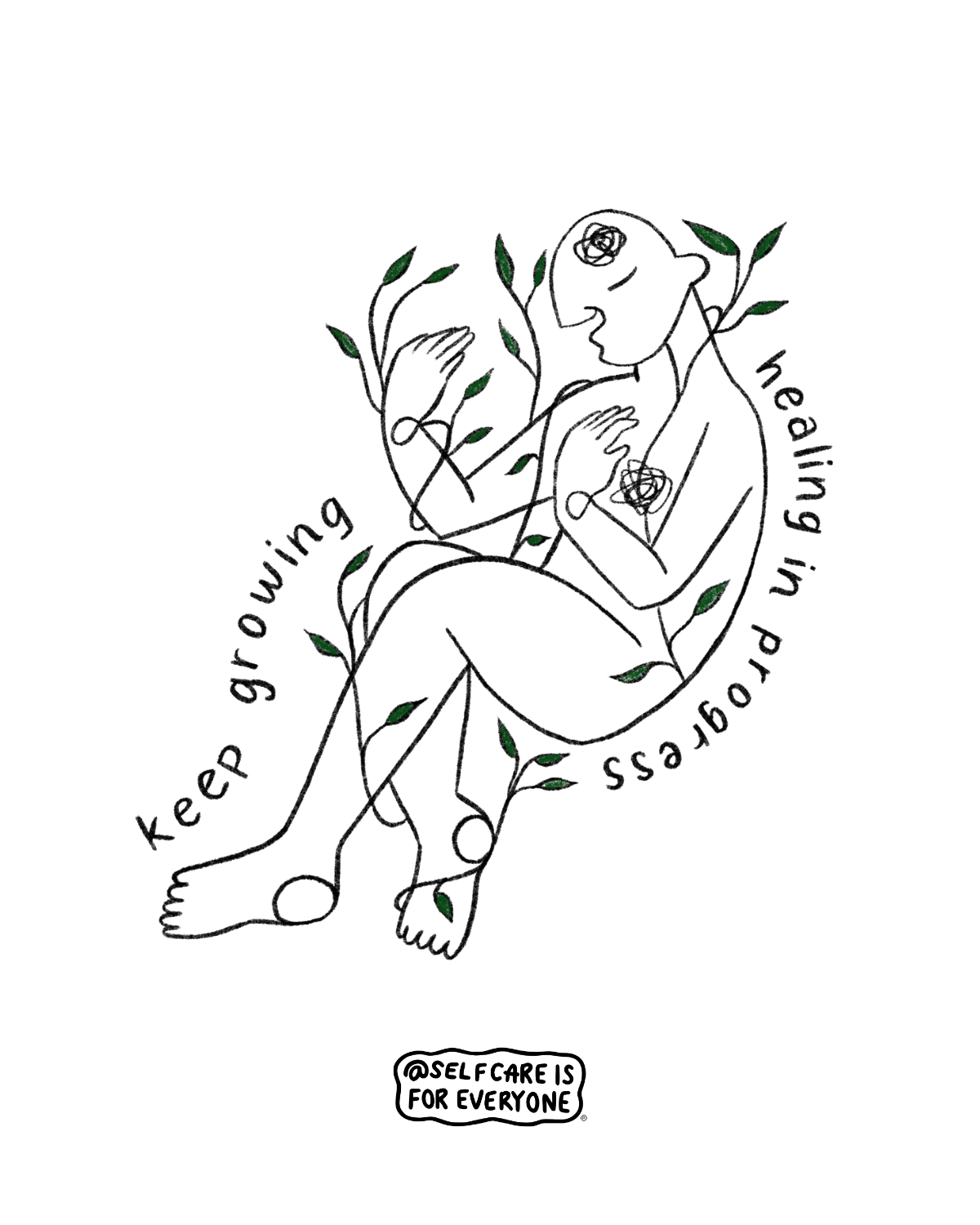 Grow Through What You Go Through // Keep Growing; Healing In Progress - Sweatshirt