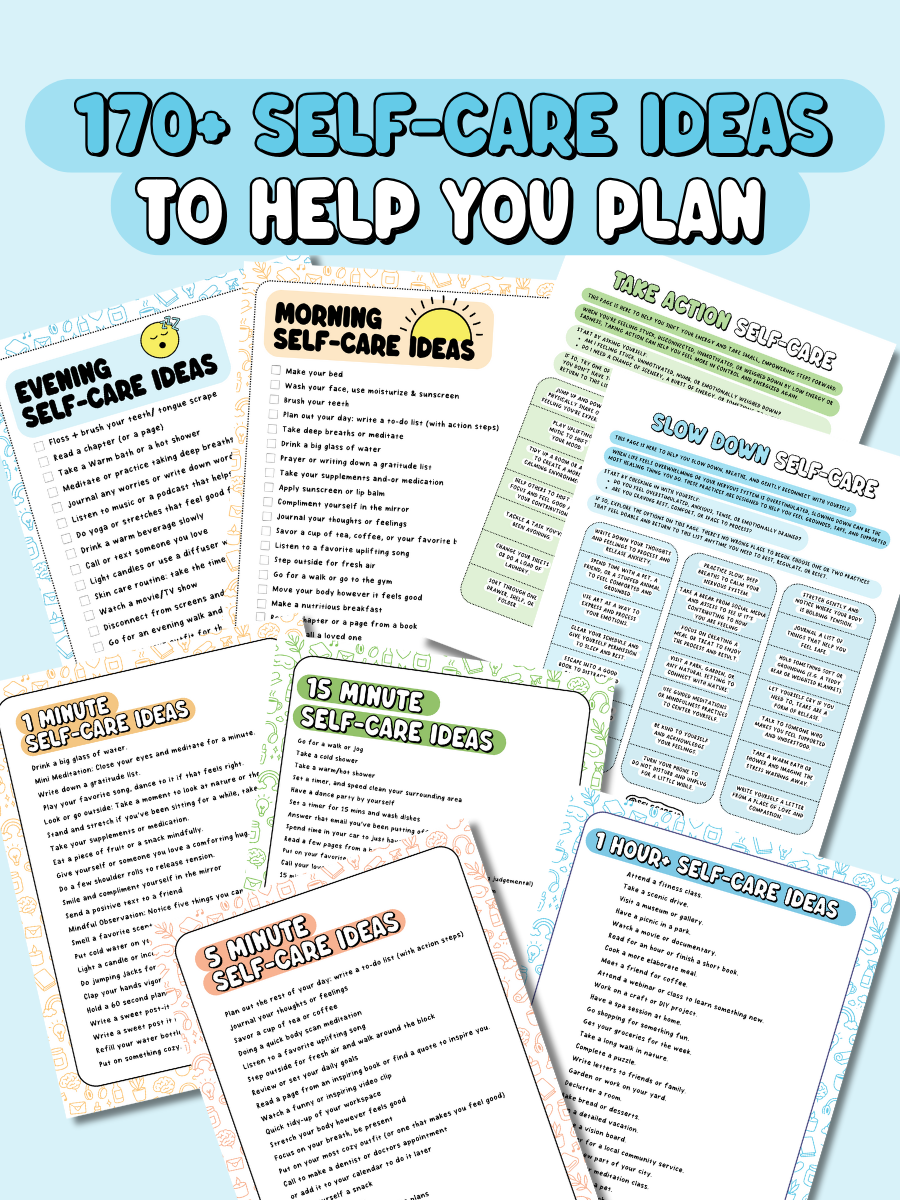 The Complete Self-Care Printable Bundle (All 3 Printable PDF's) - 100+ Pages of Tools, Guidance & Creative Support