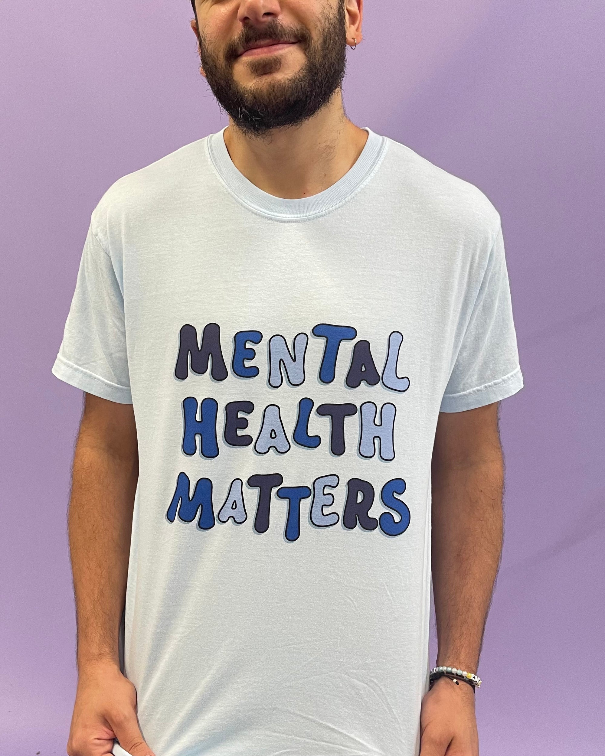 Mental Health Matters (Black & Blue) - T-Shirt