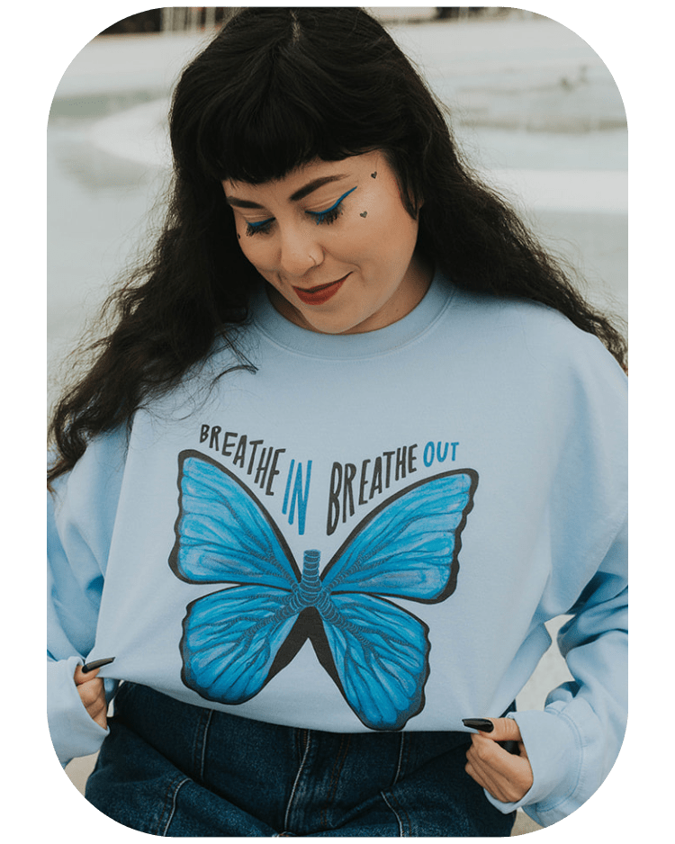 Breathe In, Breathe Out (Butterfly) - Sweatshirt