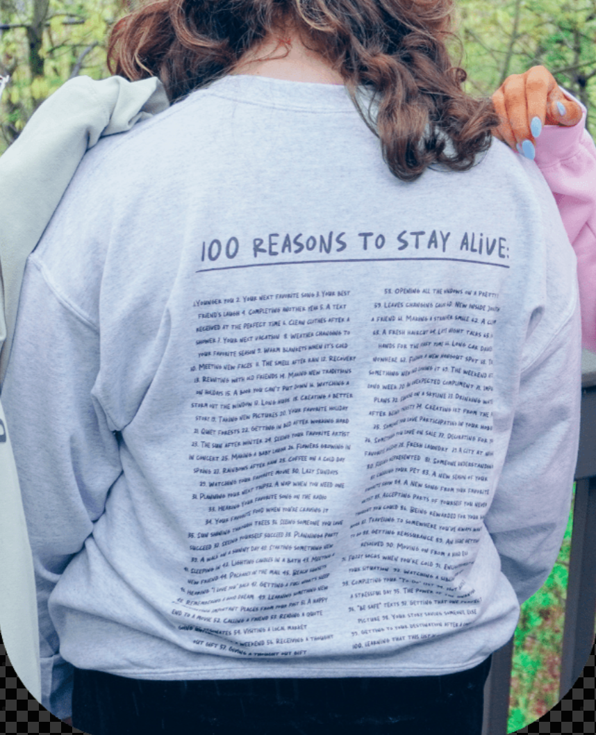 Keep Going; 100 Reasons To Stay Alive - Sweatshirt