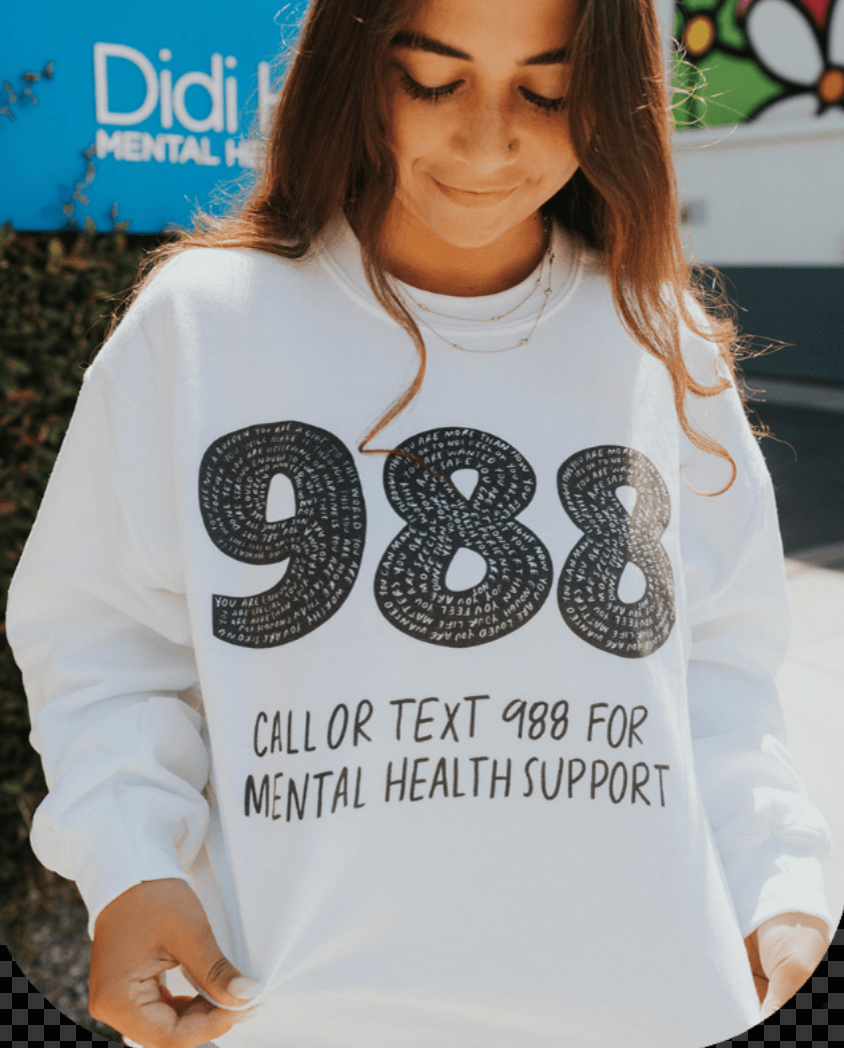 988: Call Or Text For Mental Health Support - Sweatshirt