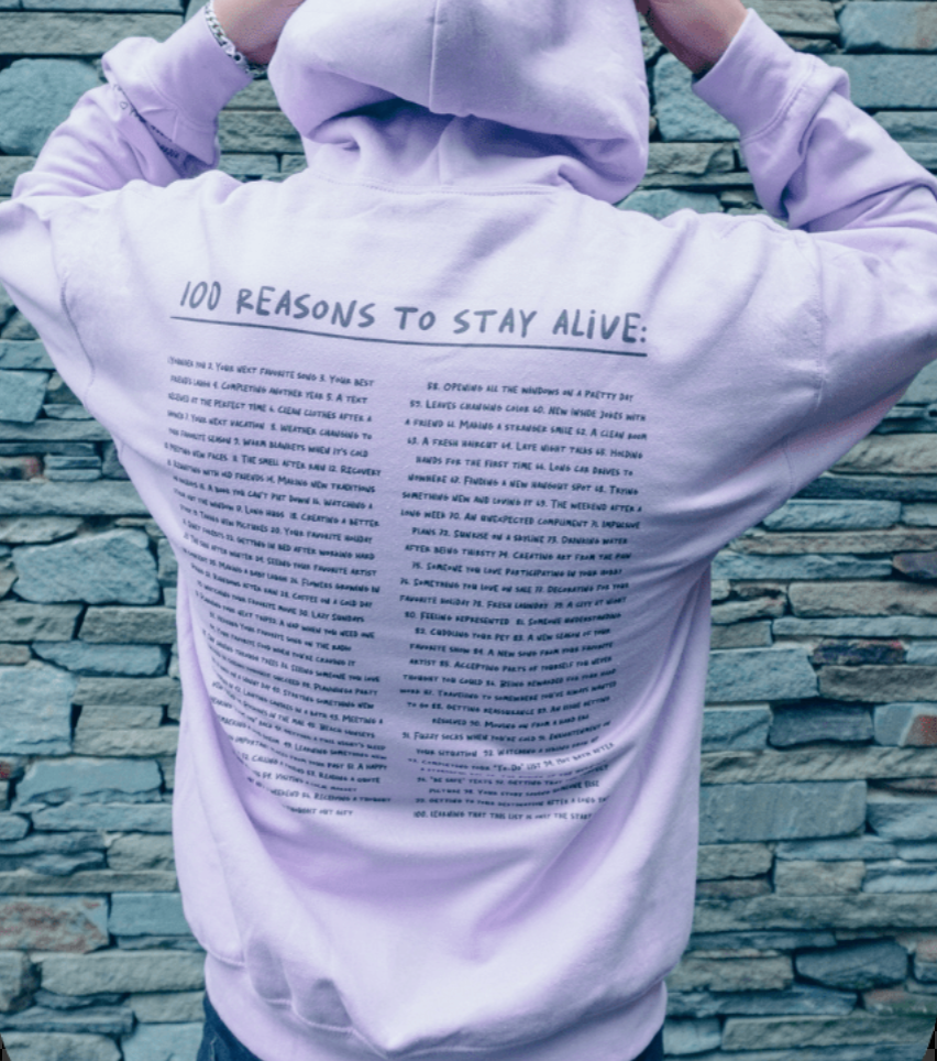 Keep Going; 100 Reasons To Stay Alive - Hoodie