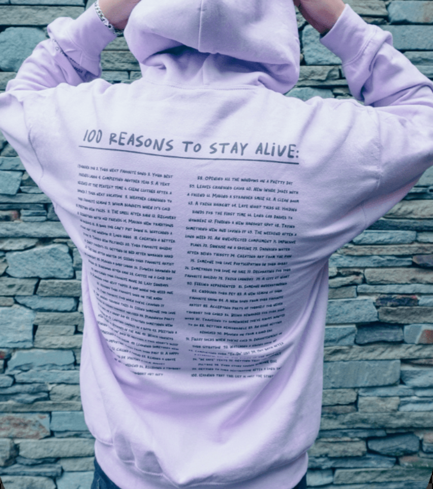 The Original 'Keep Going; 100 Reasons To Stay Alive' Hoodie