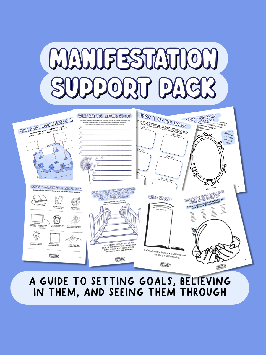 Manifestation Pack (Printable PDF) – a guide to setting goals, believing in them, and seeing them through