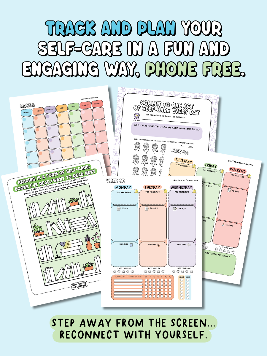 Self-Care Planner Support Pack (Printable PDF)  - your customizable roadmap to feeling better, staying consistent, and taking care of *you*