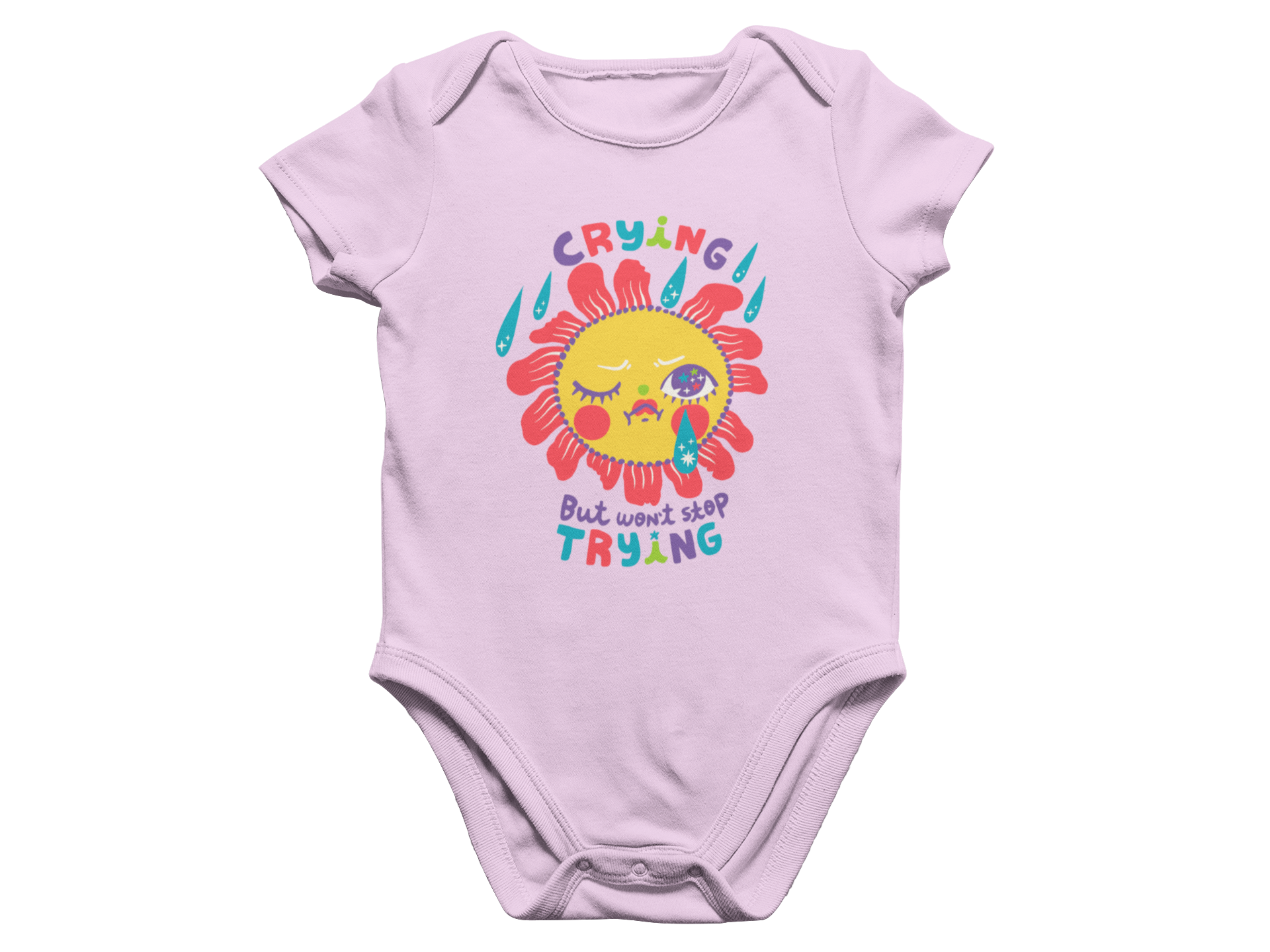 Crying But Won't Stop Trying - Baby Onesie